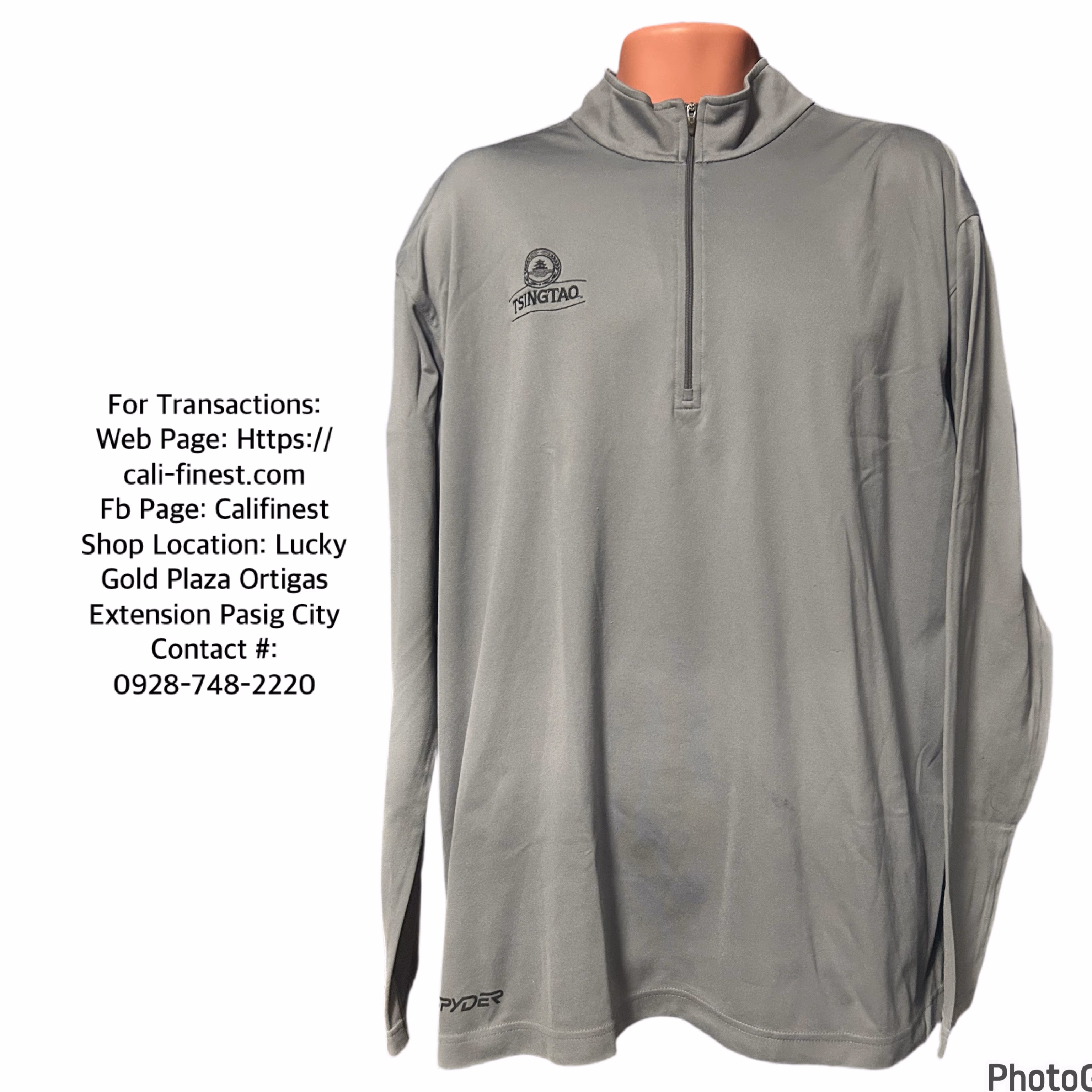 Spyder Men’s Gray Half Zip Pullover Jacket size XL