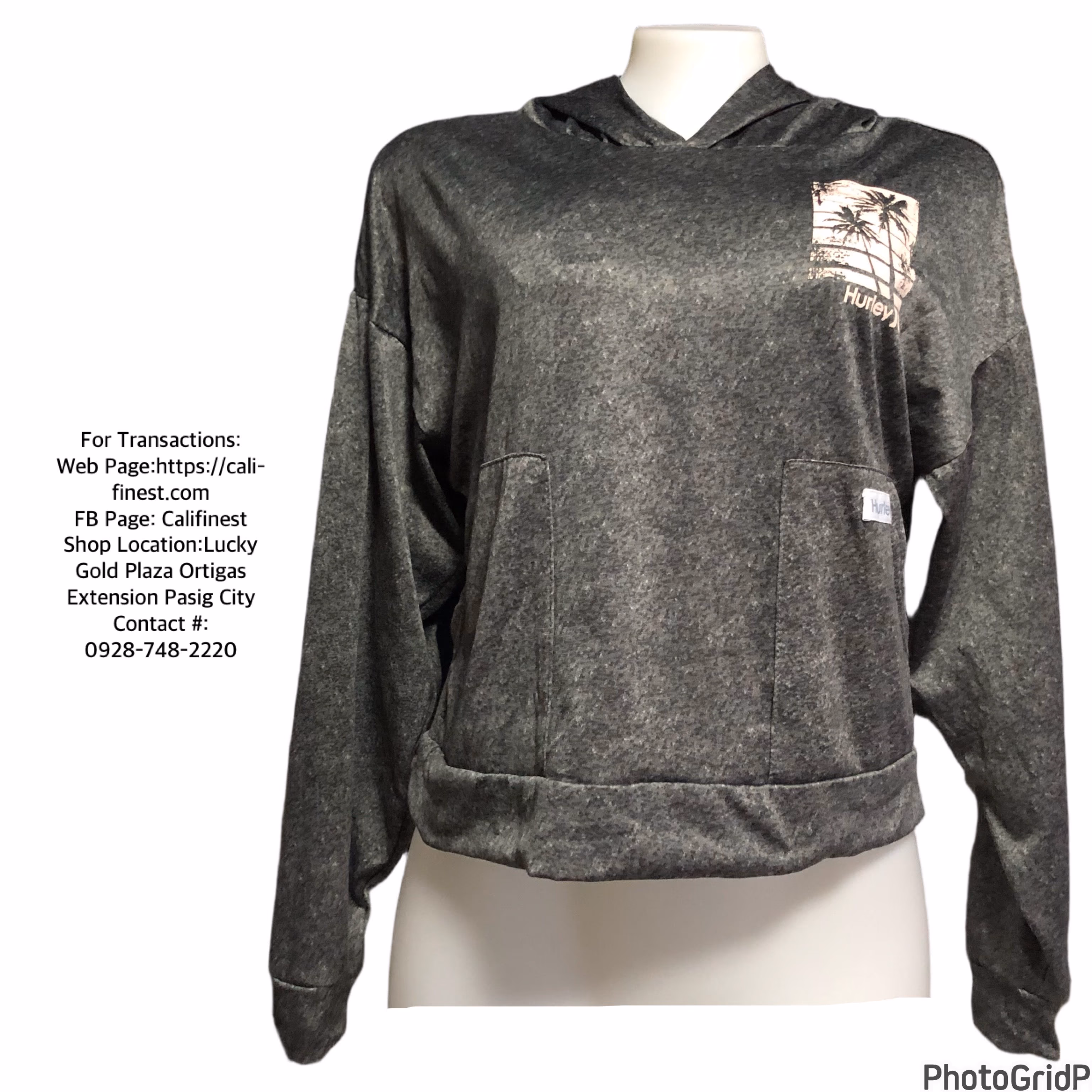 Hurley Women’s Soft and Cozy Zipup Hoodie Jacket size Small