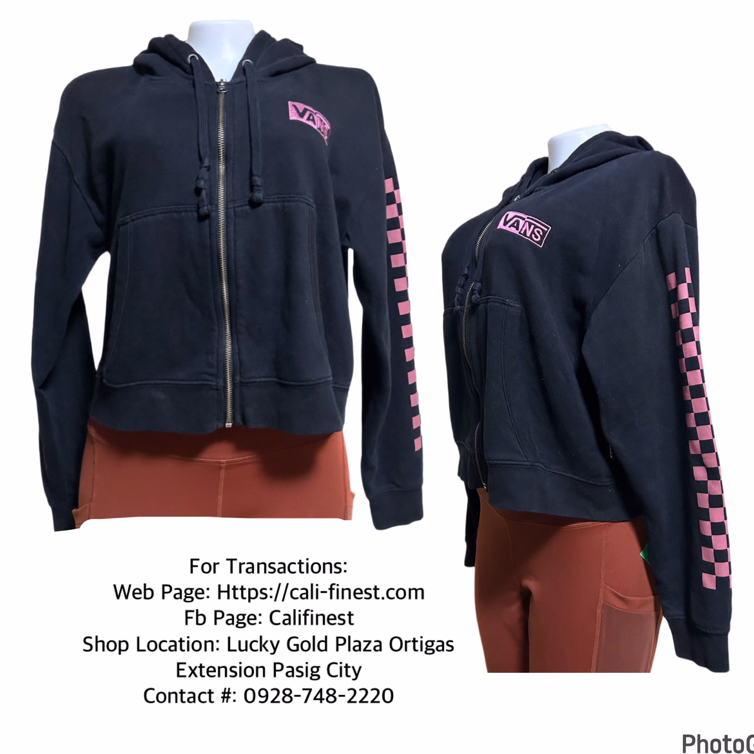 Vans Hoodie Size M Youth Crop Off The Wall Skateboard 