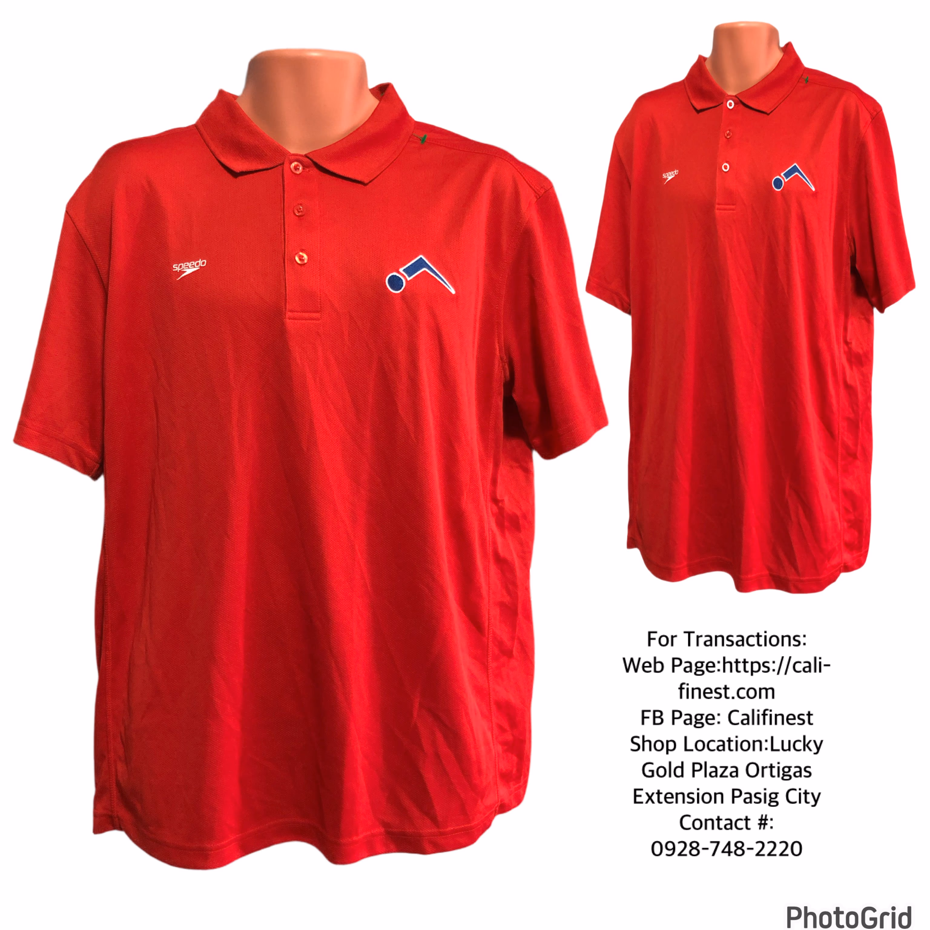 Clique Reg. Trademark Polo Short Sleeve Large   T#624 