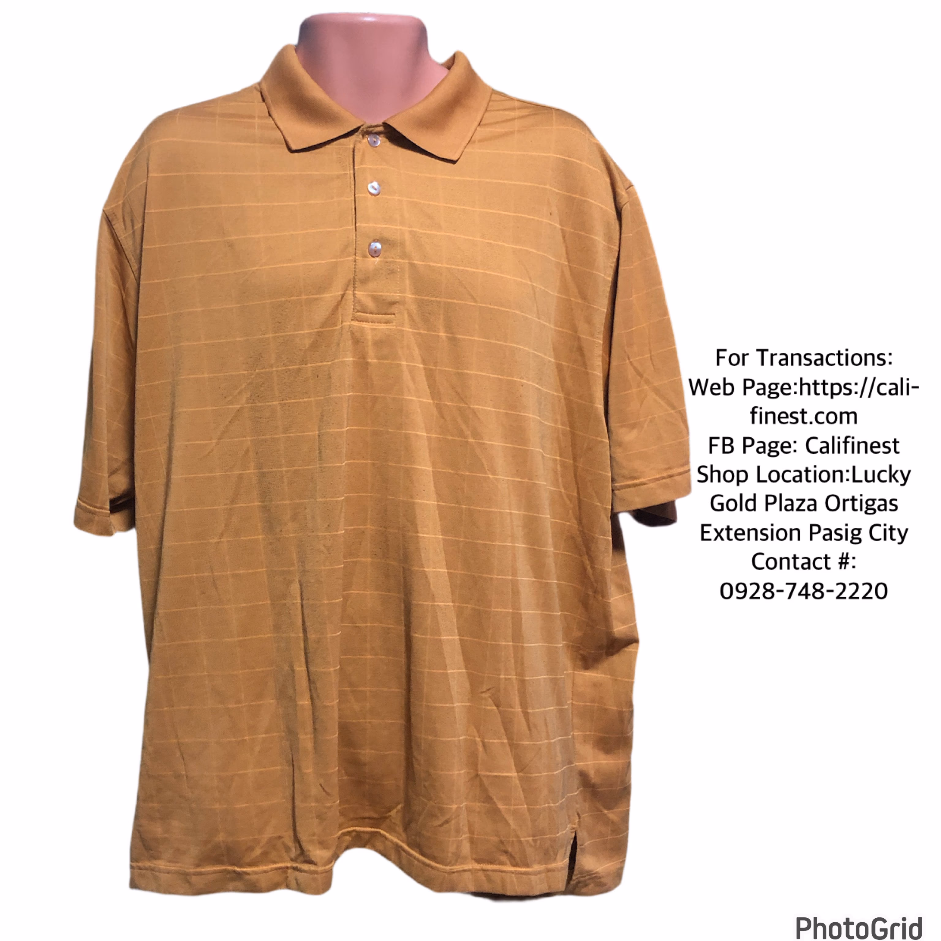 Corde Valle Men Polo Short Orange XL  T#649 