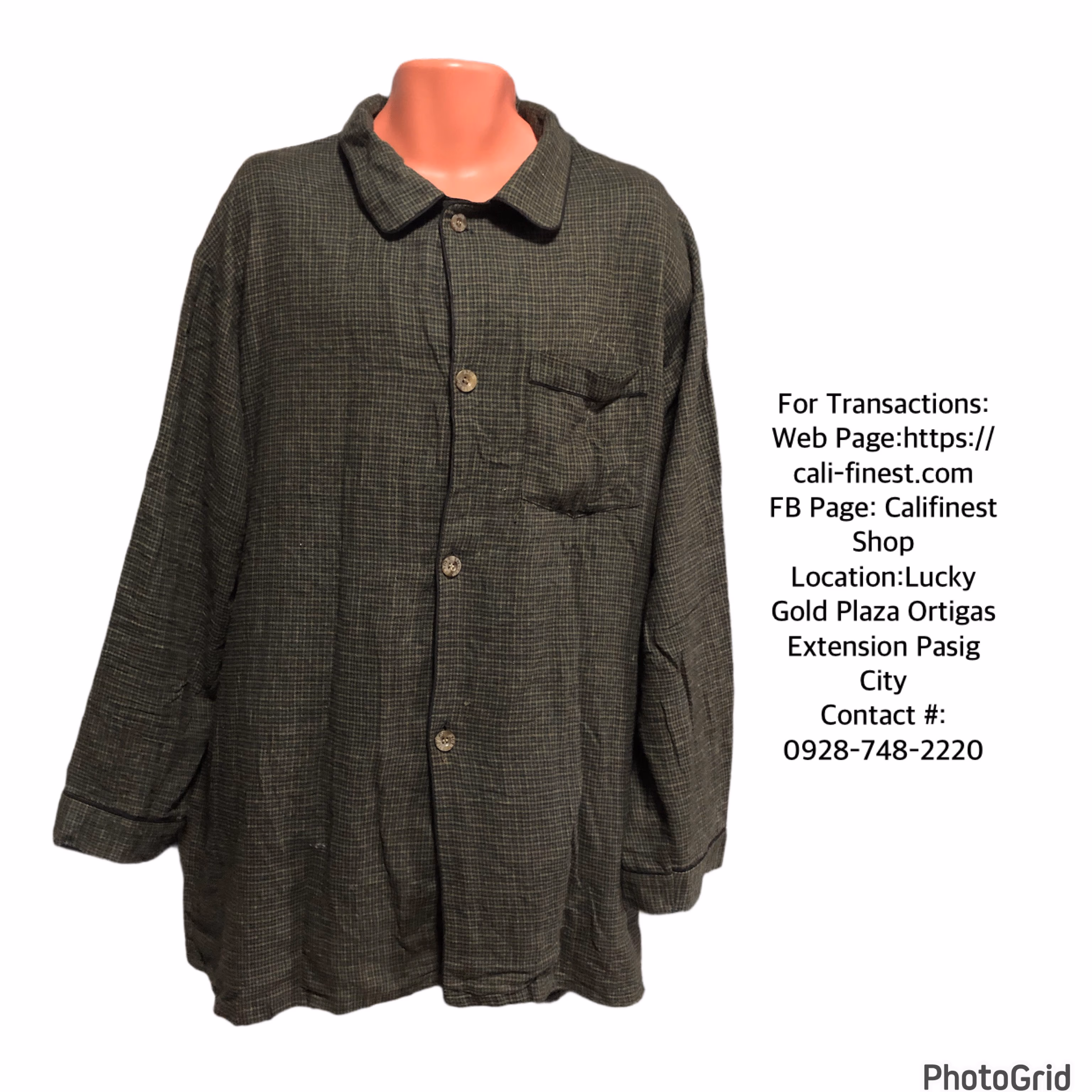 High Sierra Trade mark Polo long sleeved button - up shirt Dark Green XL  T#660