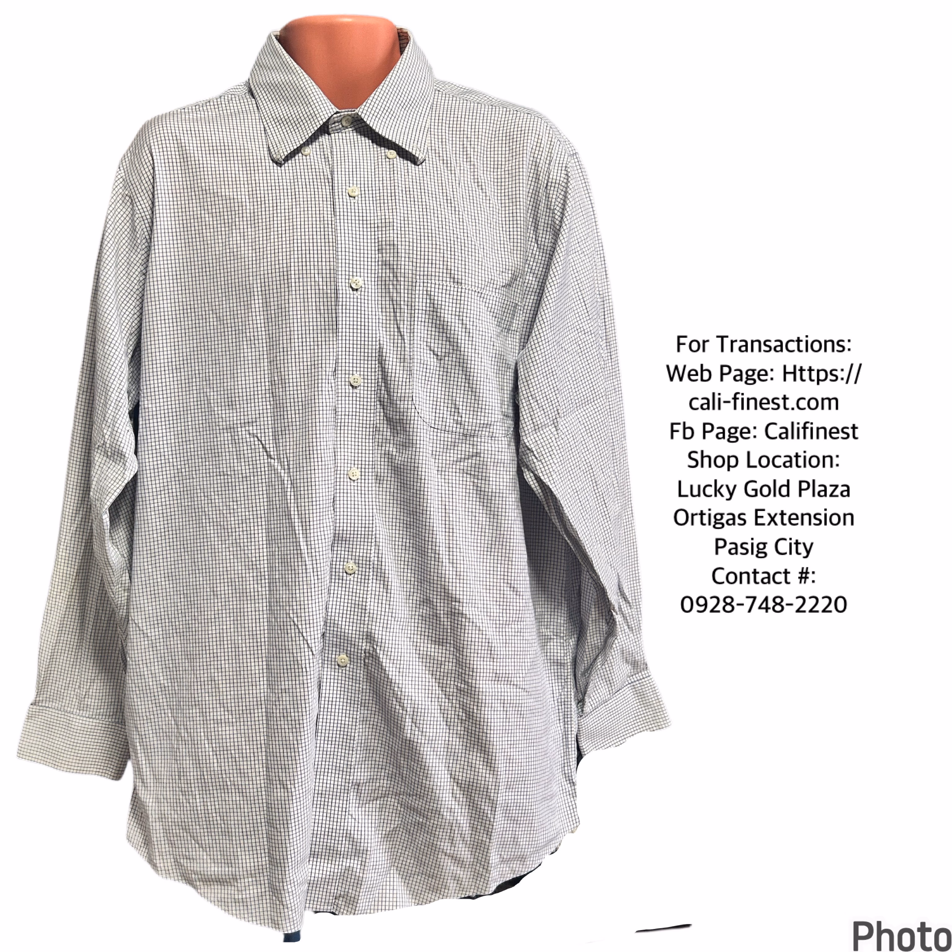 Brooks Brothers Established 1818 Men Polo Long Sleeve Striped blue/White   T#653 