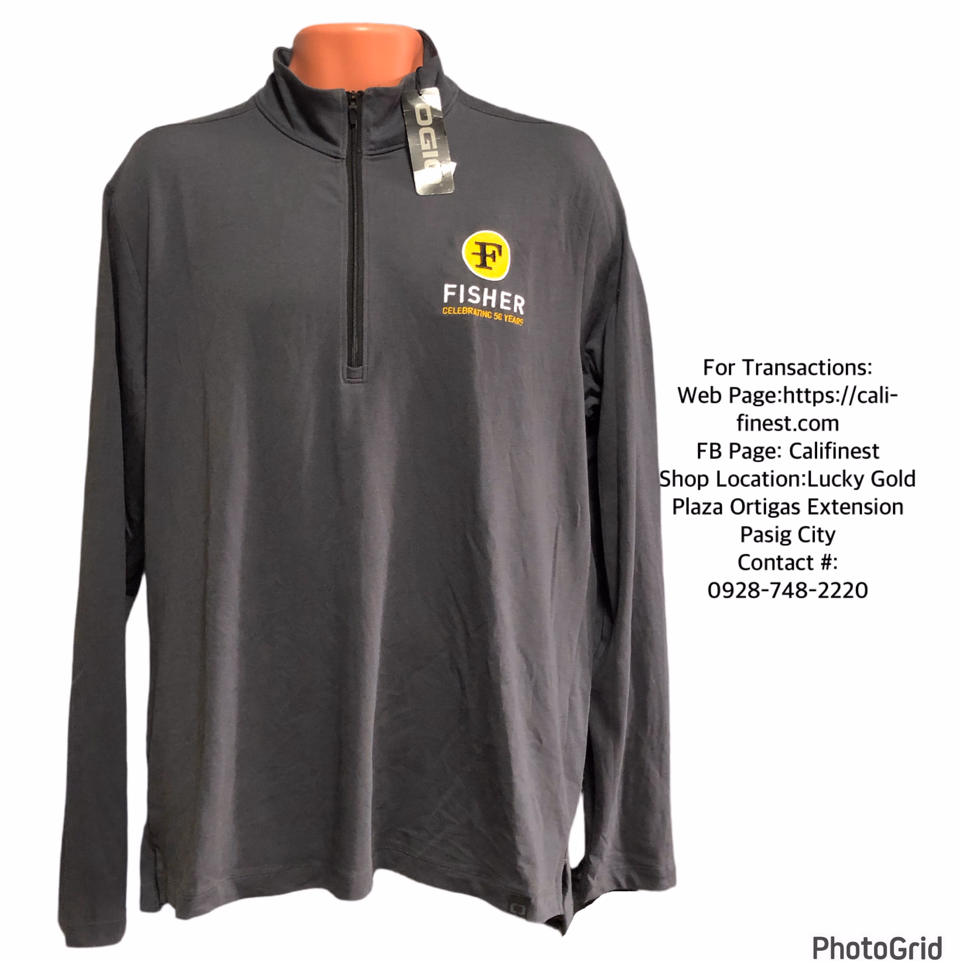 Brand new Ogio  Dark Gray Men 1/4 Zip Long sleeve Shirt Medium   T#277