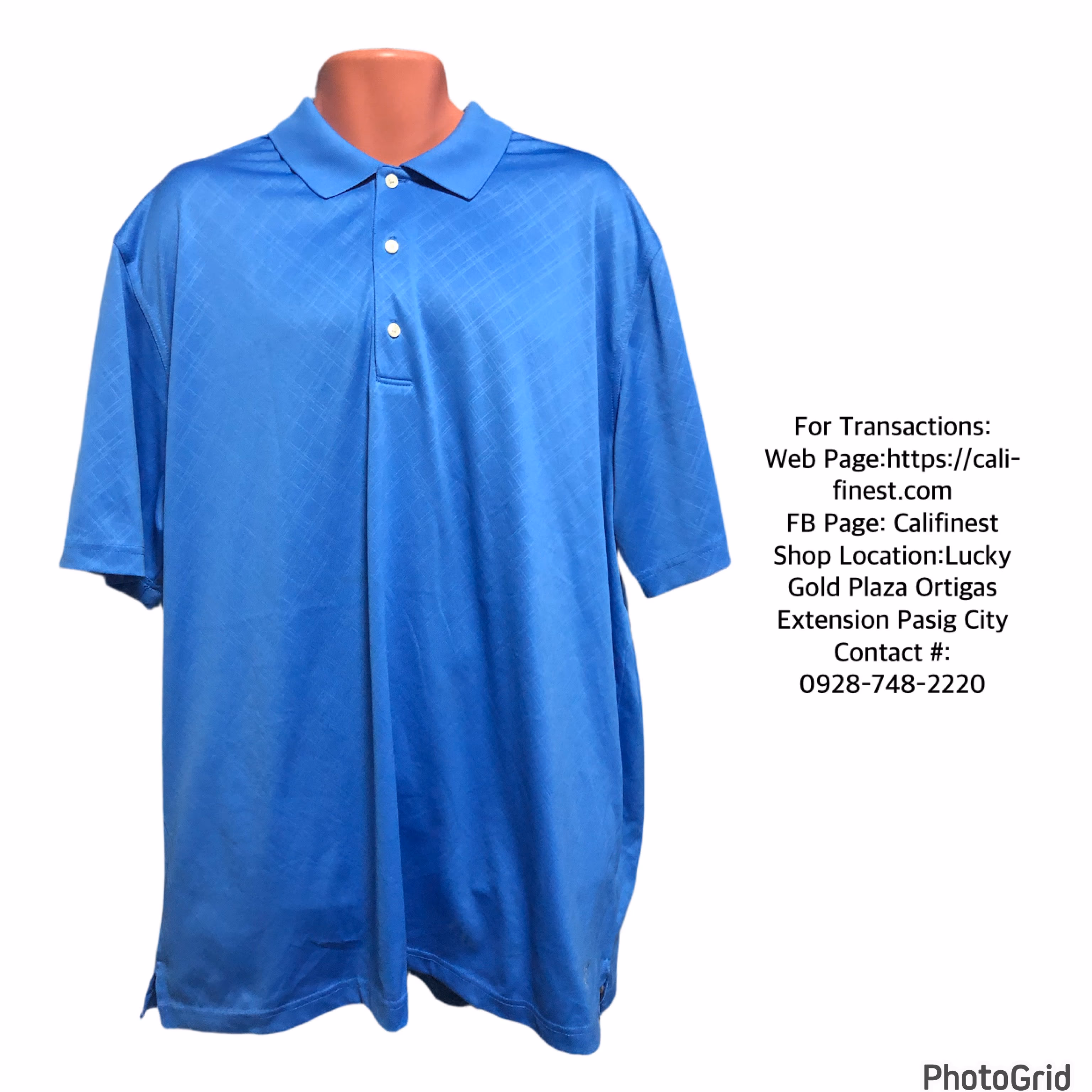 Greg Norman Mens blue Polo shirt XXL  T#666