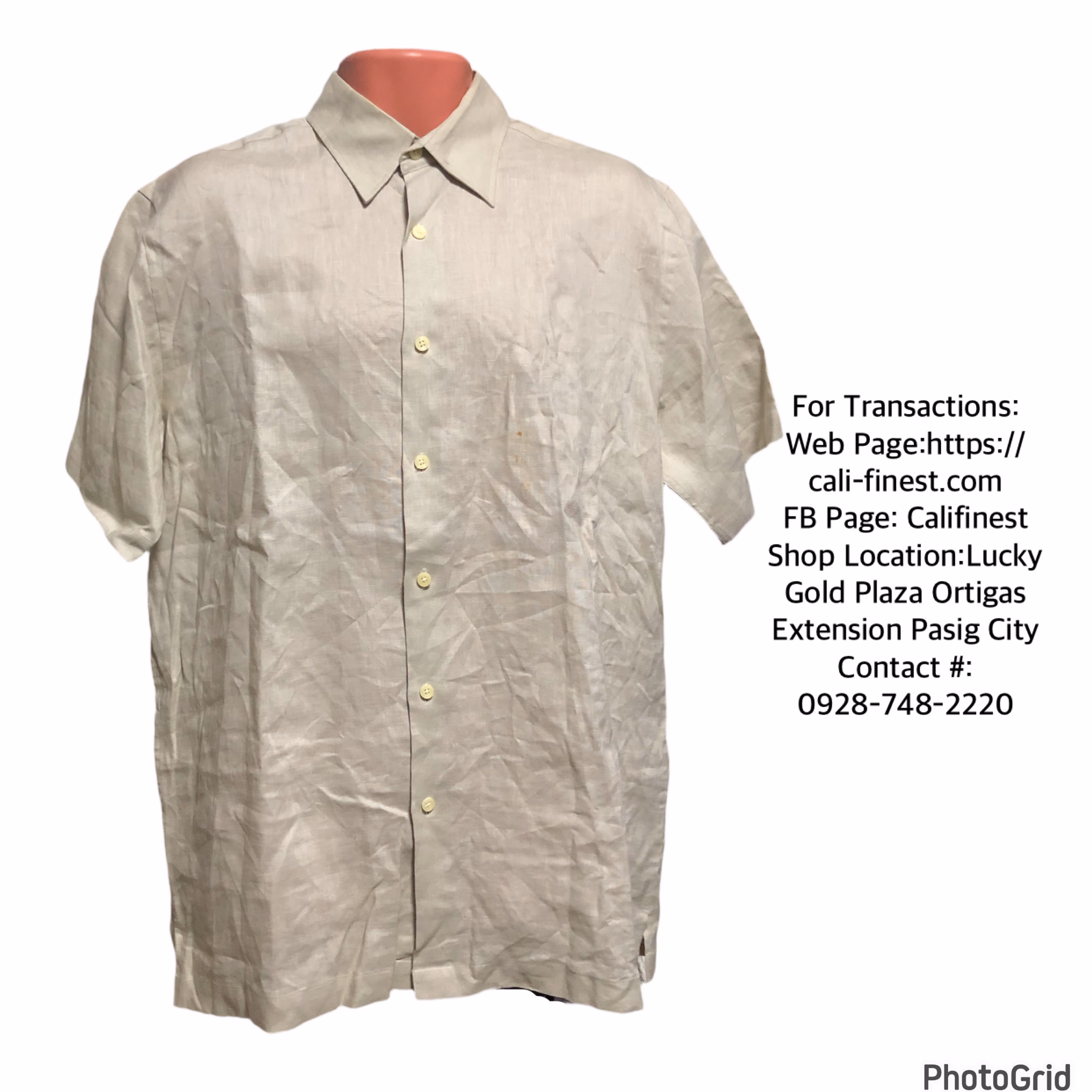 Perry Ellis Men Polo shirt Medium   T#679 