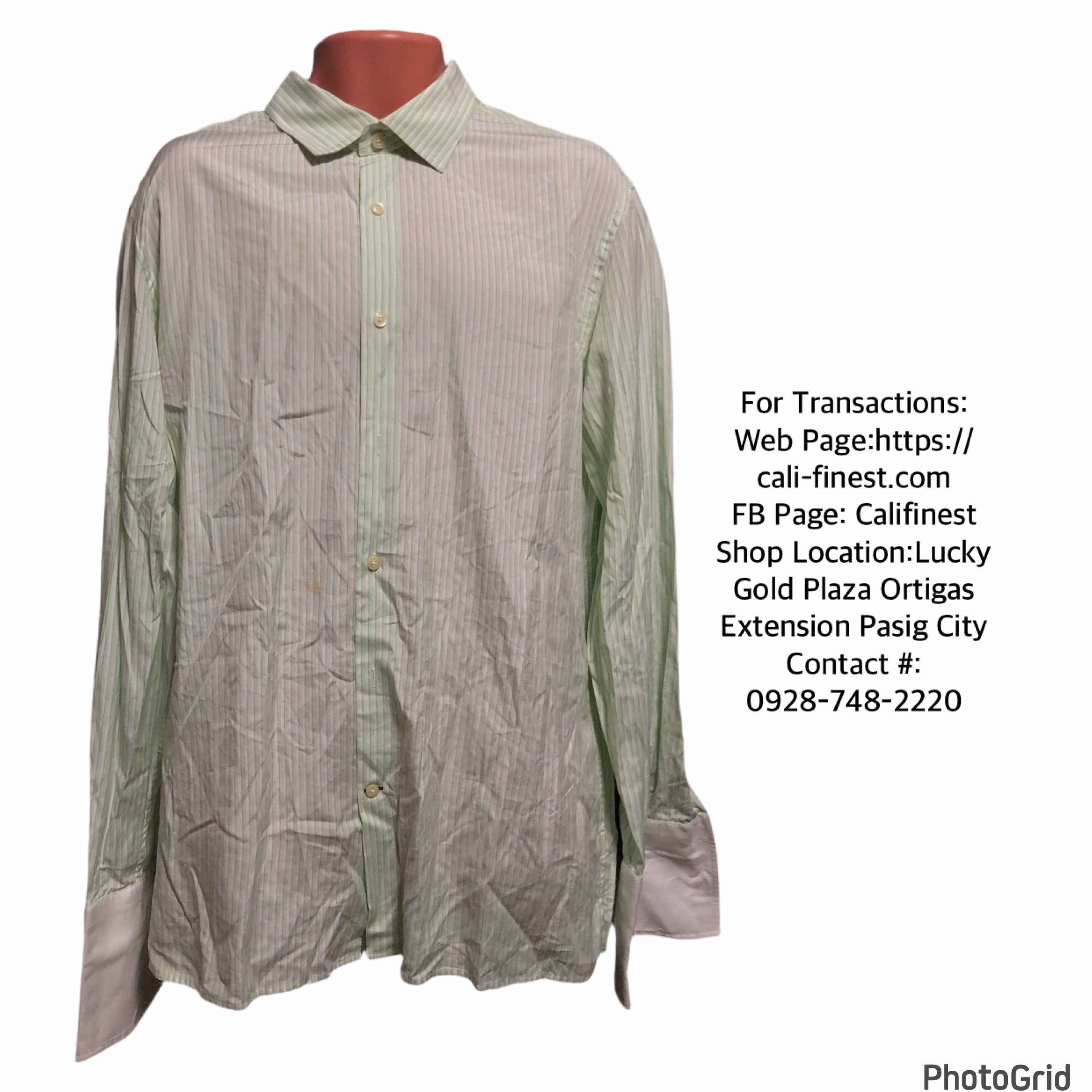 Banana Republic Slim Fit Men Polo Long sleeve Light Green XL  T#680