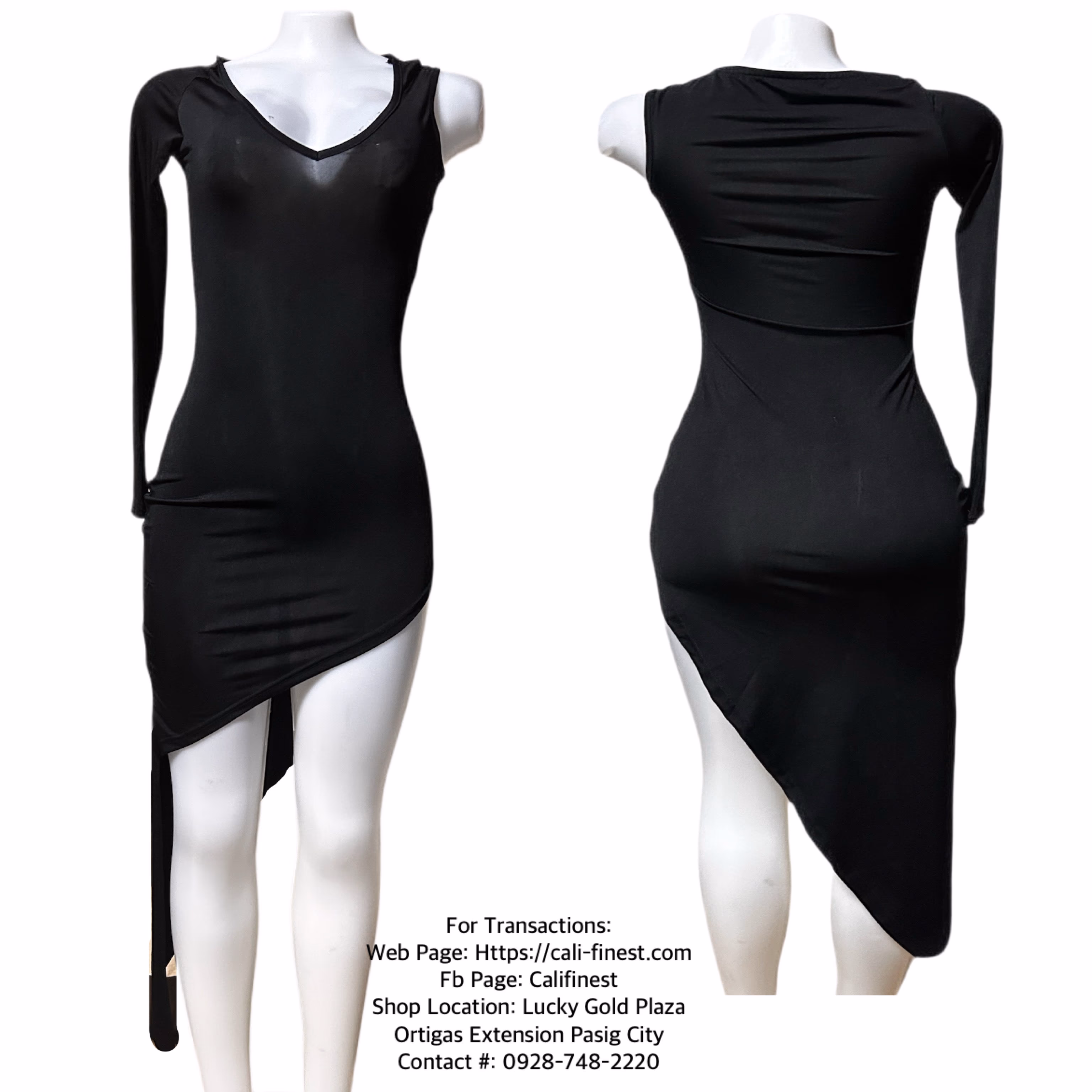 Womens black Long Sleeve Dress   D#2