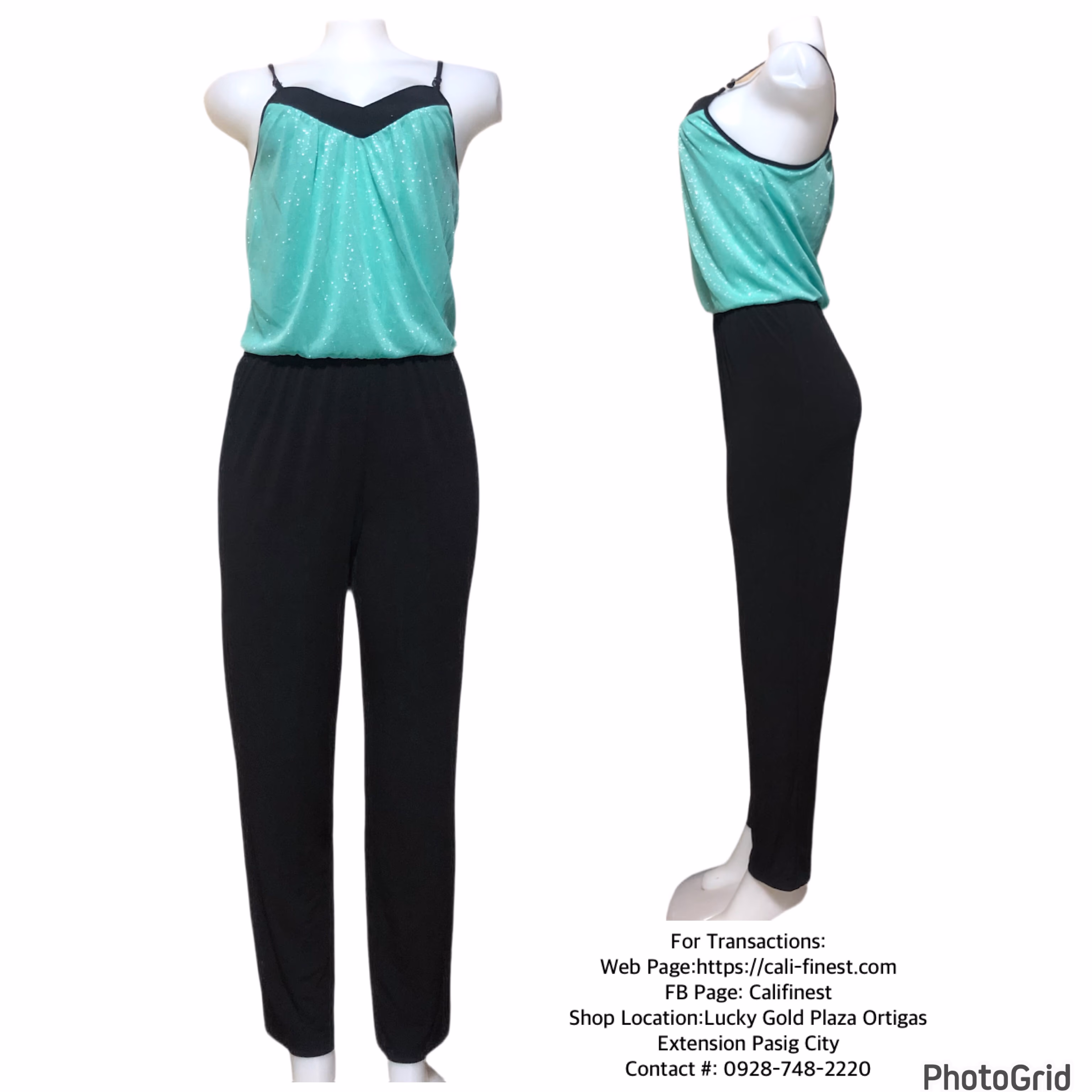 Sweet Storm Women’s Green & Black Jumpsuits size Medium