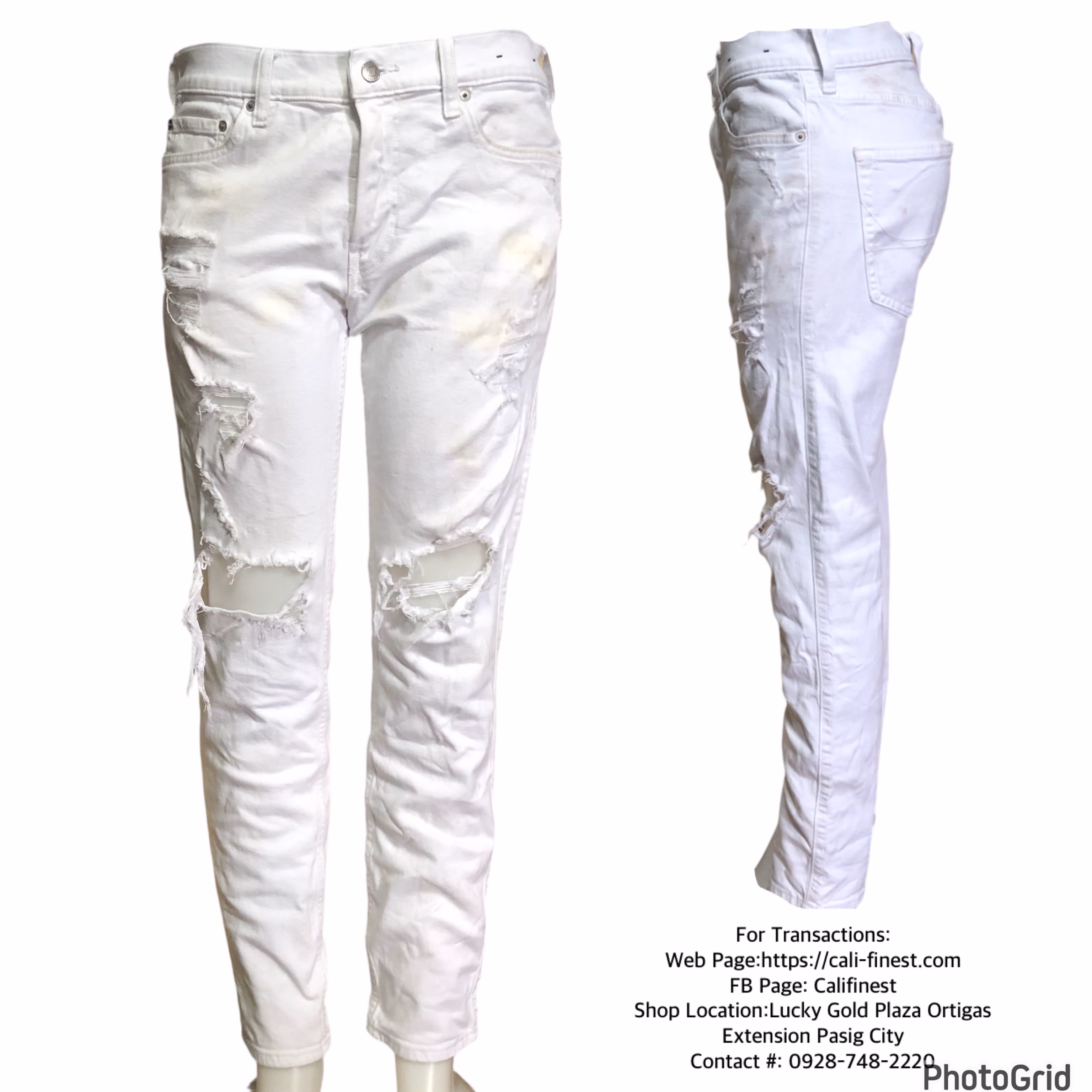 Hollister Women’s White High Rise Skinny Jeans size W32 L30