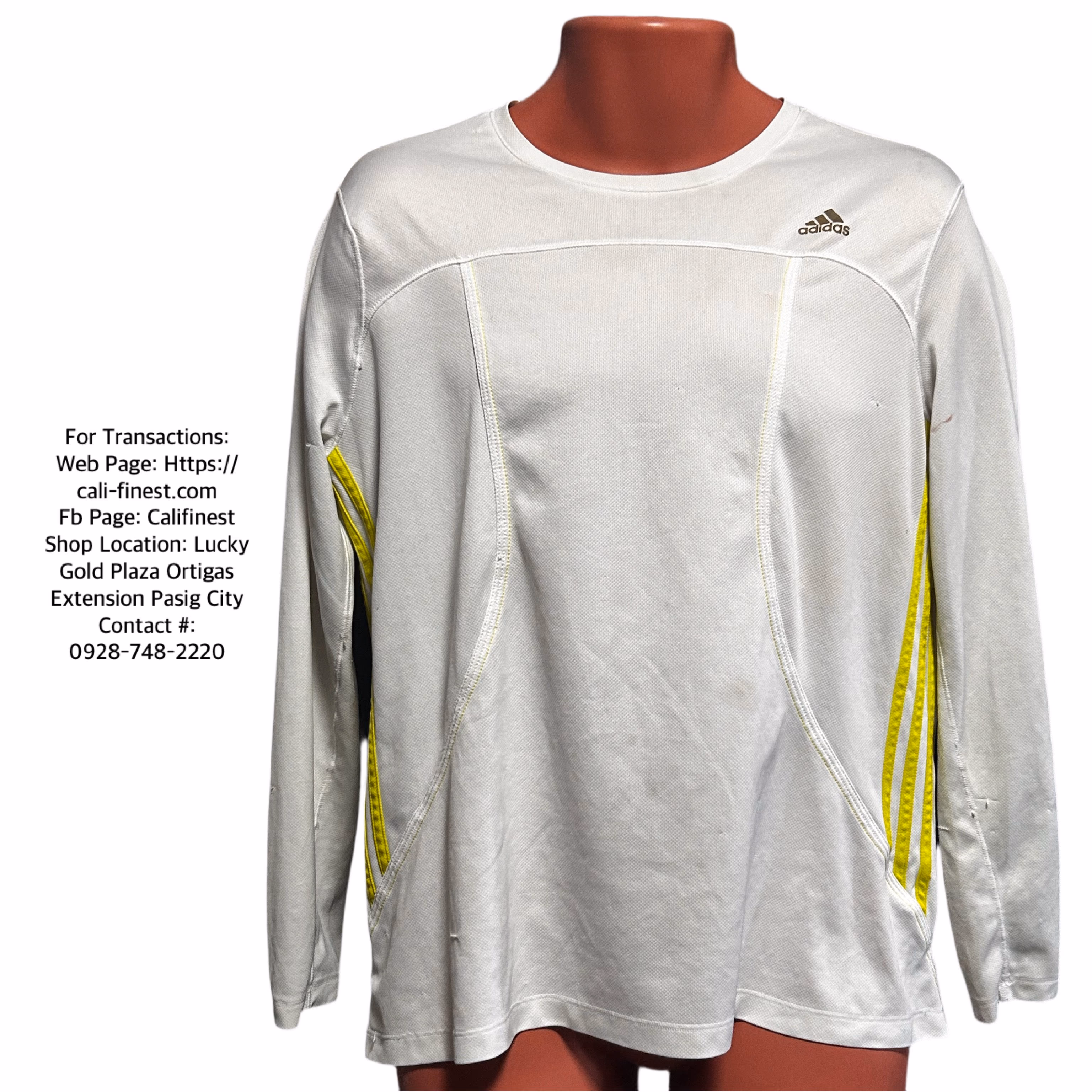 Adidas Climalite Men’s White Long Sleeve Shirt size XL