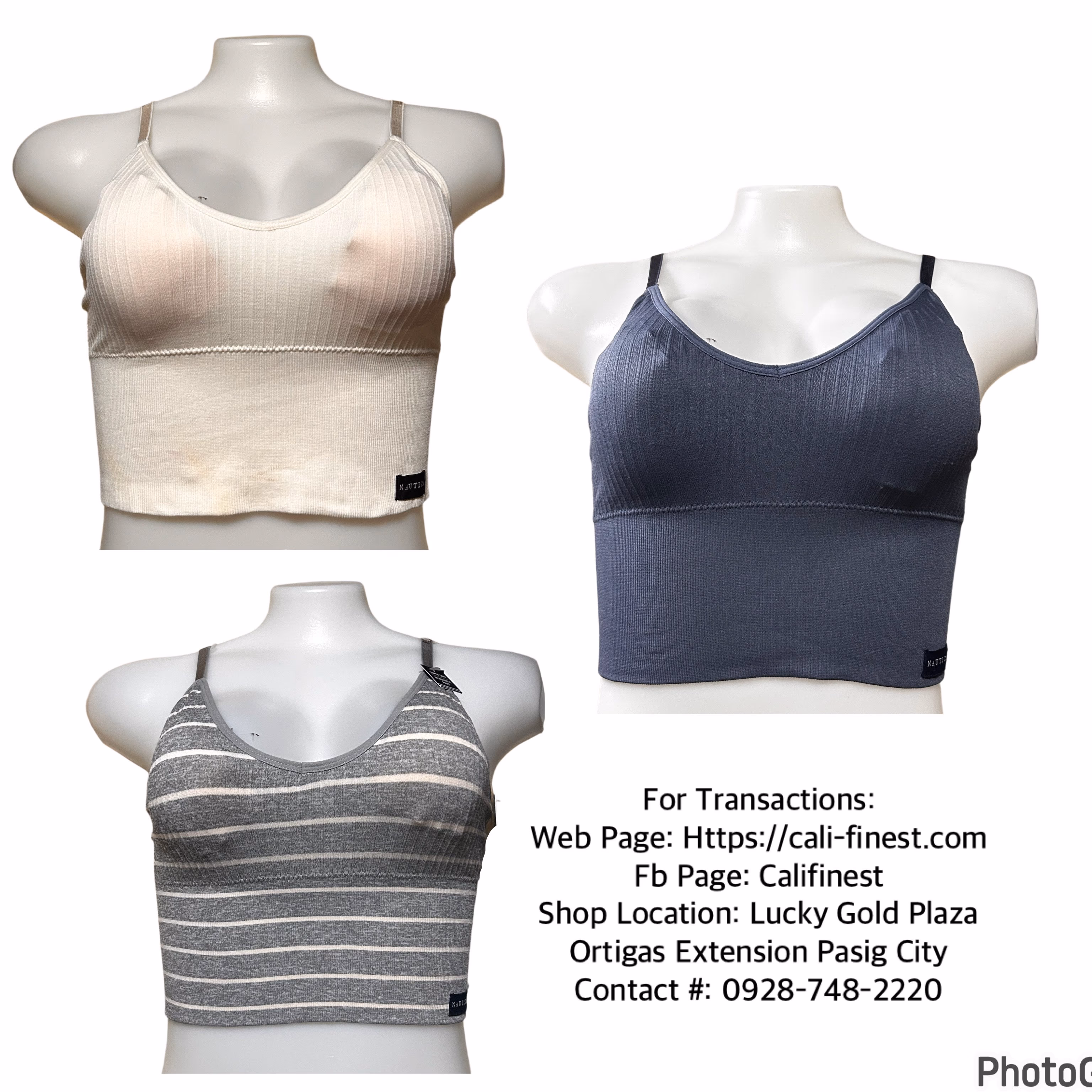 Nautica Intimates Sports Bra Small 3pcs Set 