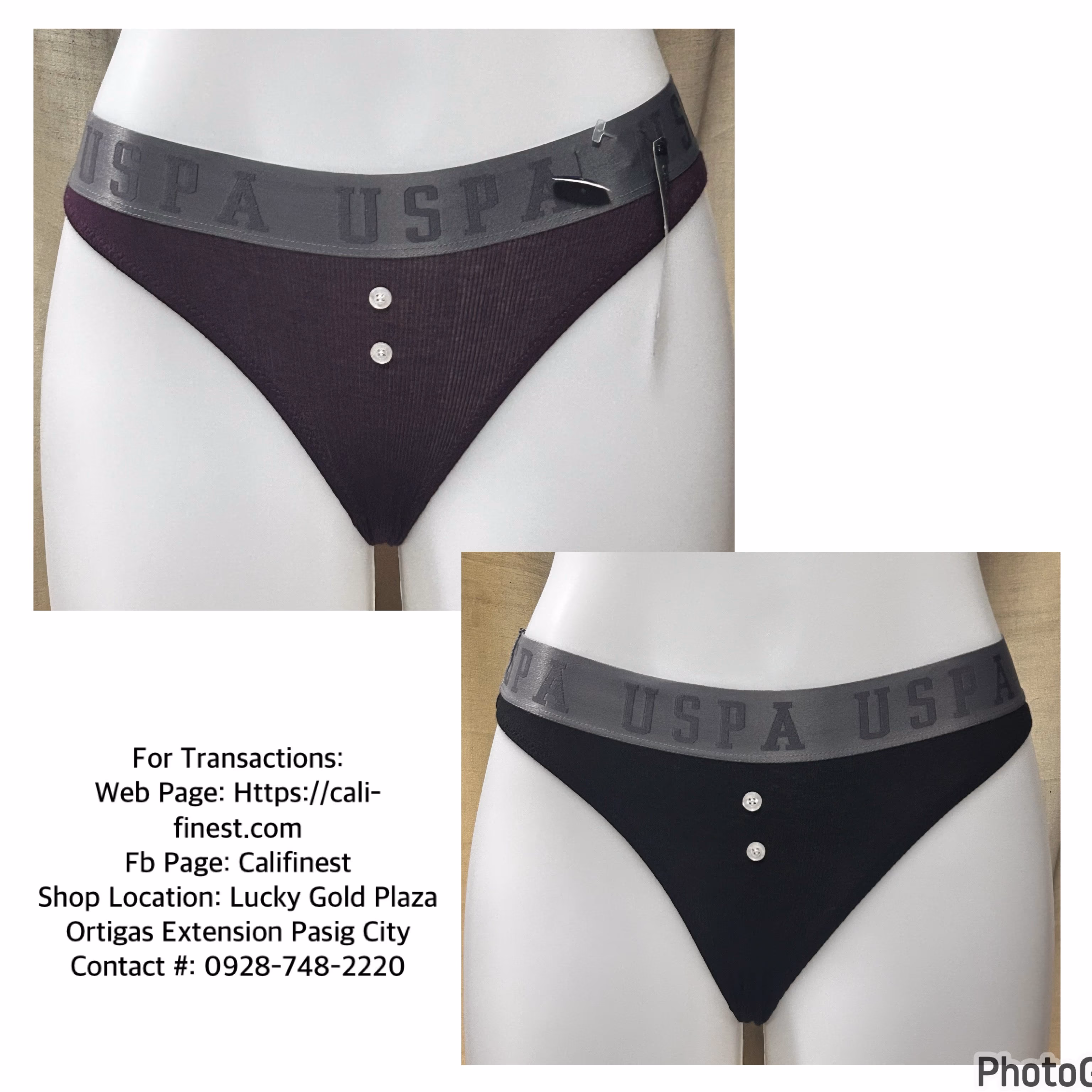 US. Polo Assn. Underwear for Womens 2pcs Set Size Large