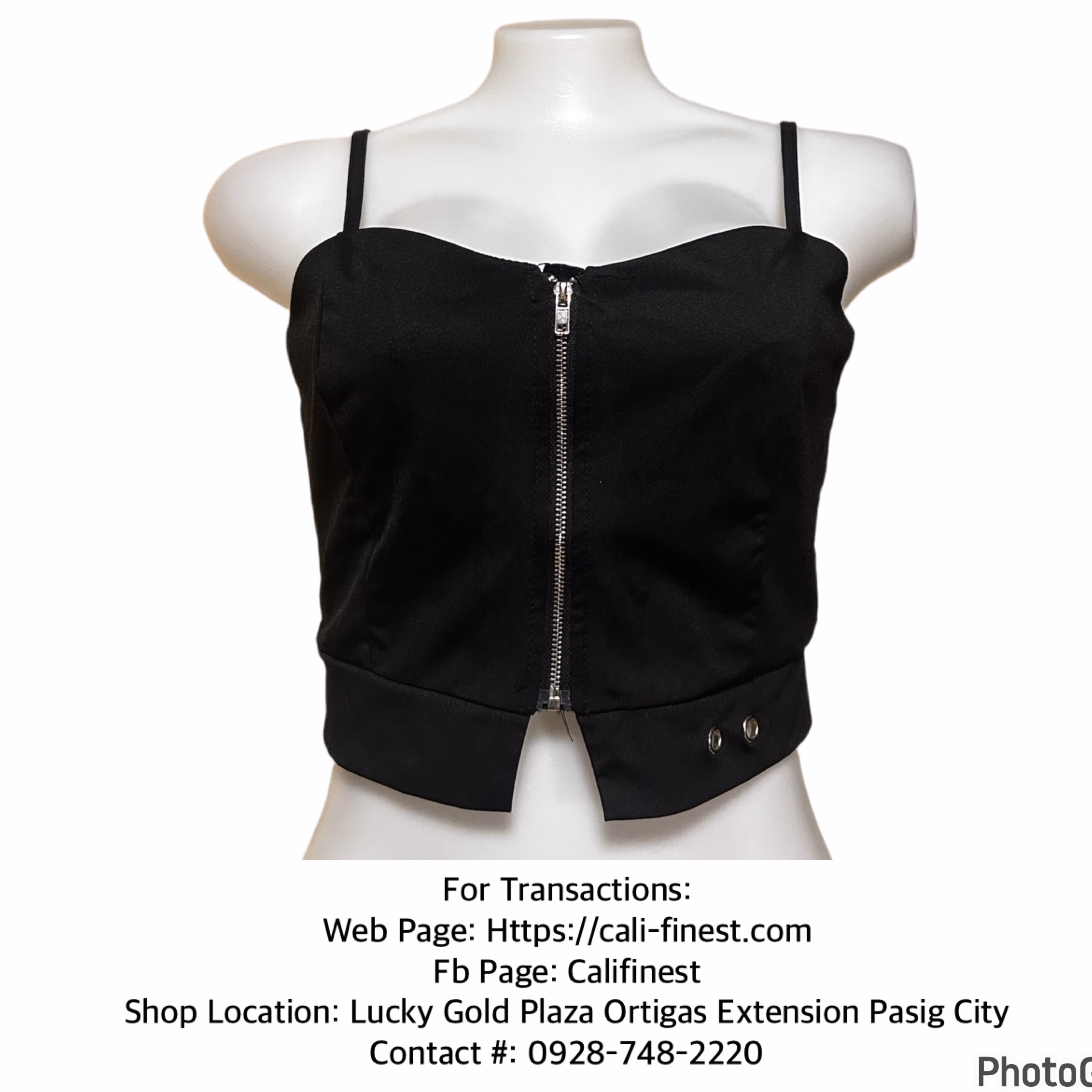 Zeago Croptop Sleeveless Zip Up Size Small