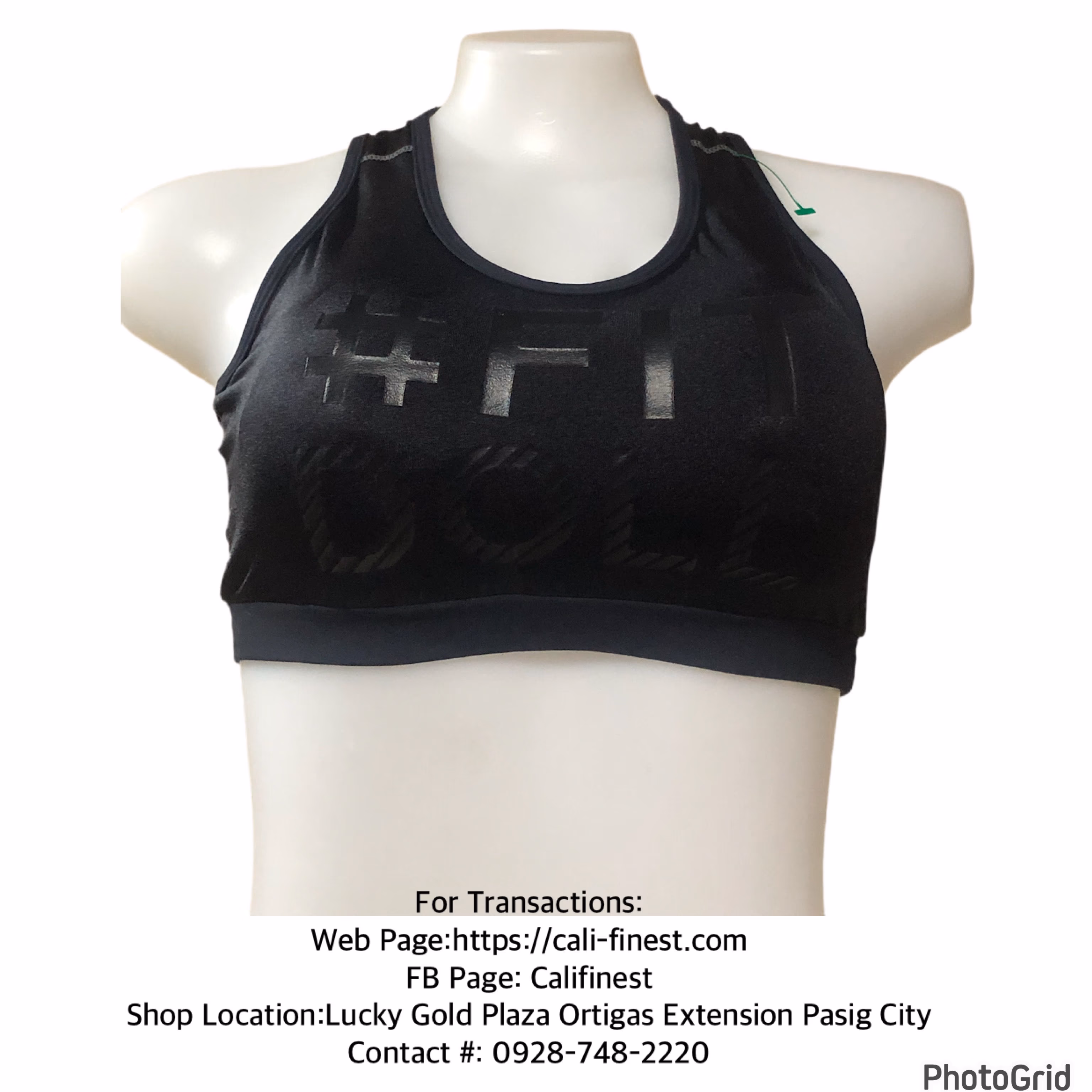 Womens Black Sports Bra   T03-575