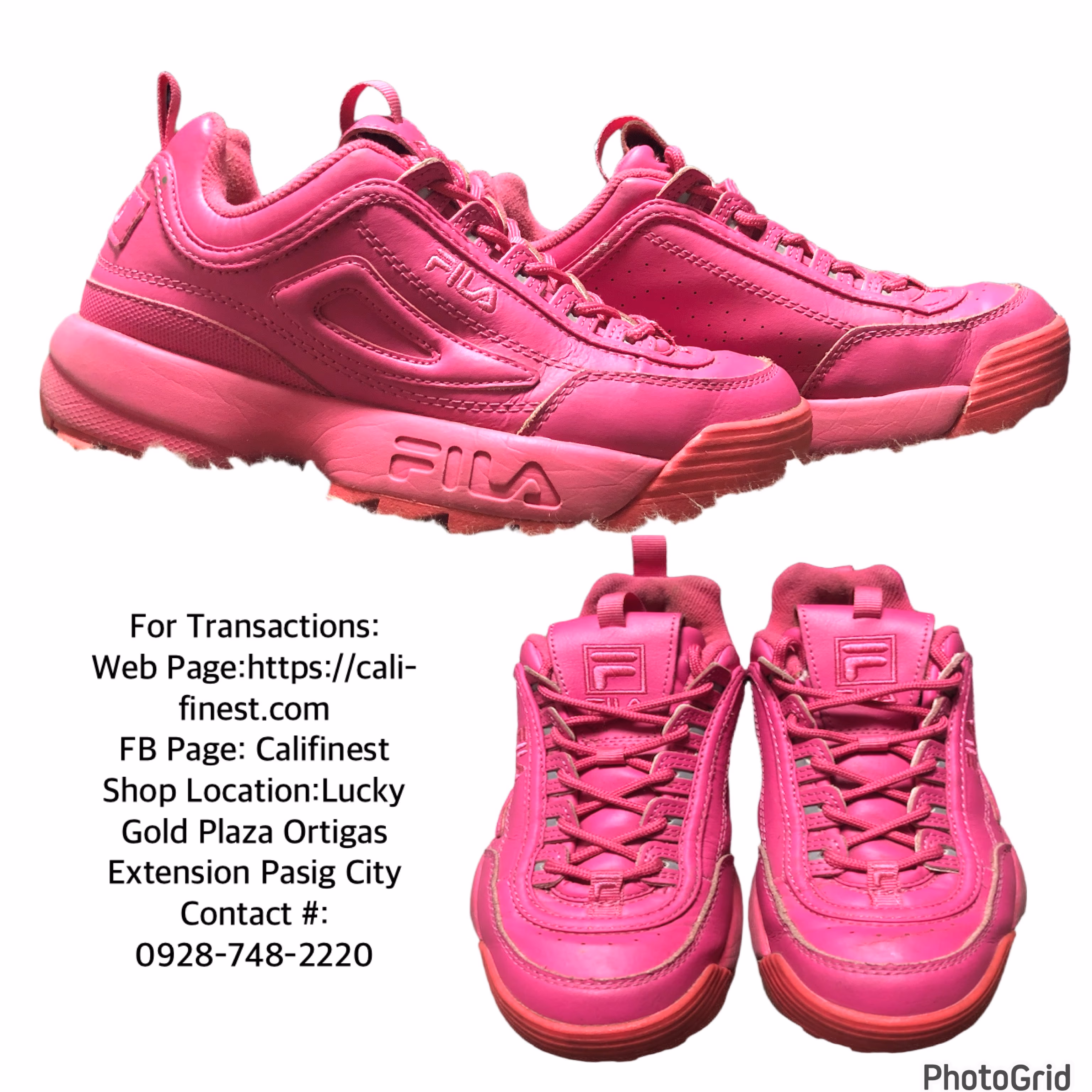 Fila Disruptor II Women’s Shoes Pink Sneakers   S#005 