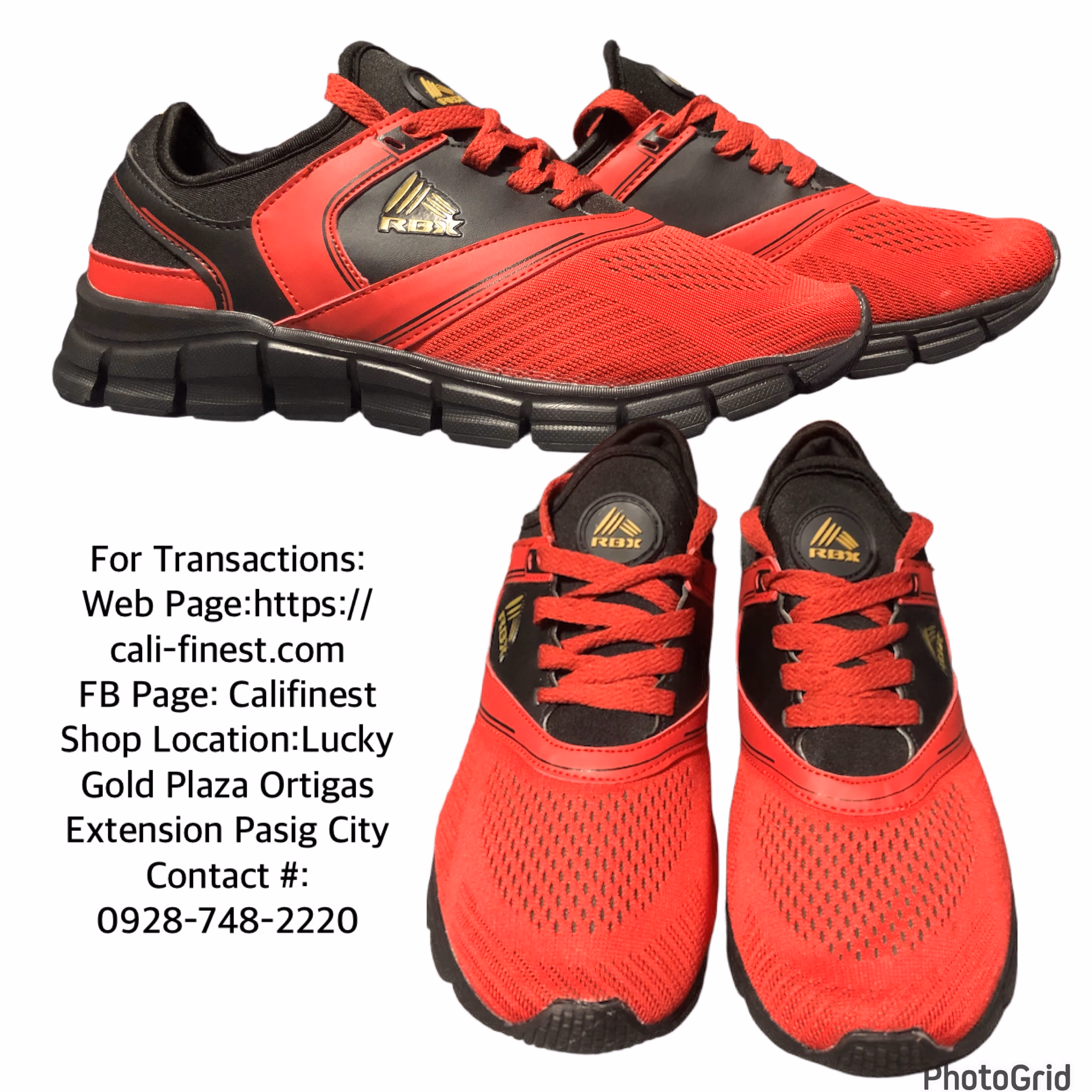 RBX Red/Black Running Shoe Sneakers For Men  S#007