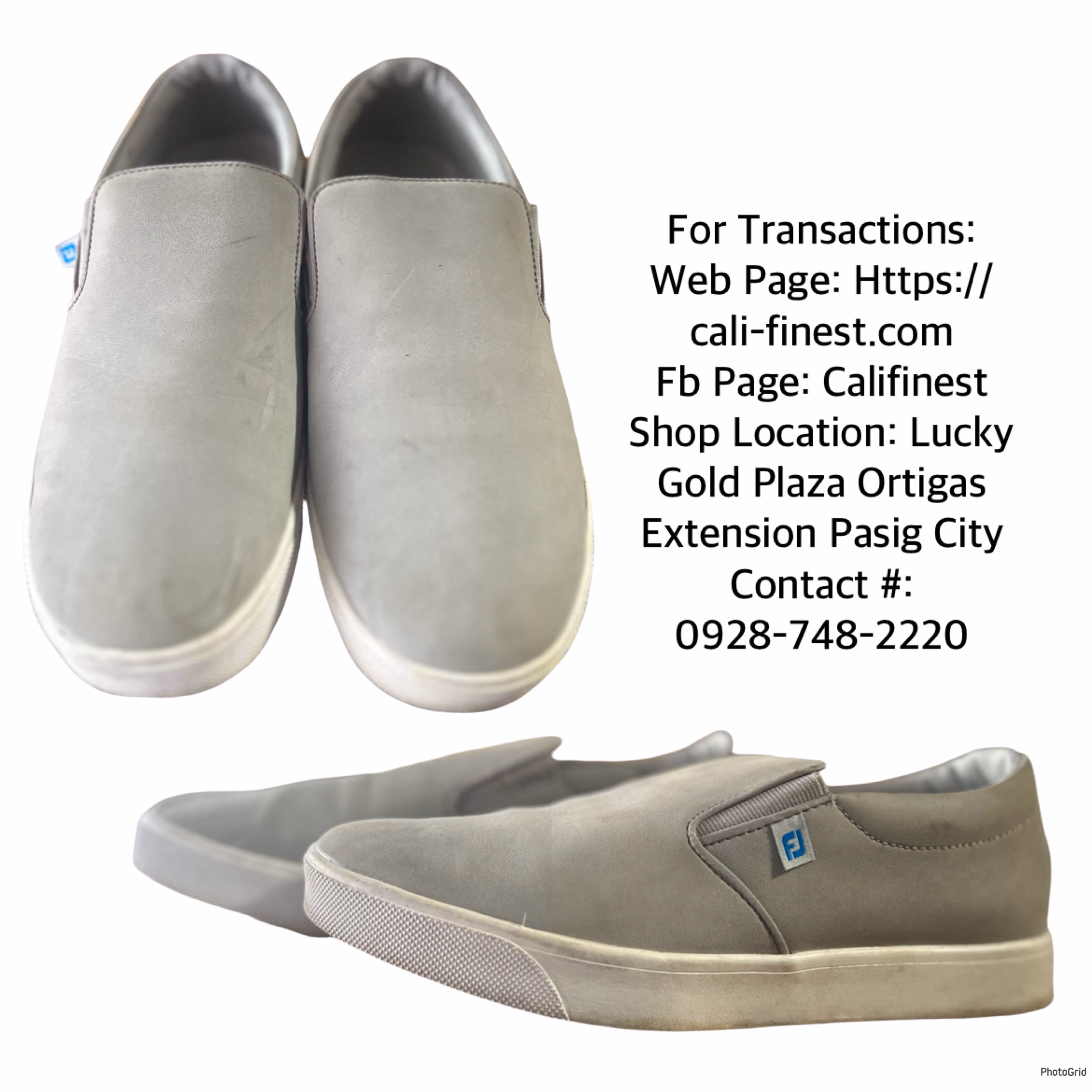 FootJoy FJ Women’s Gray Retro Sport Slip-on Shoes Spikeless Golf Sneaker