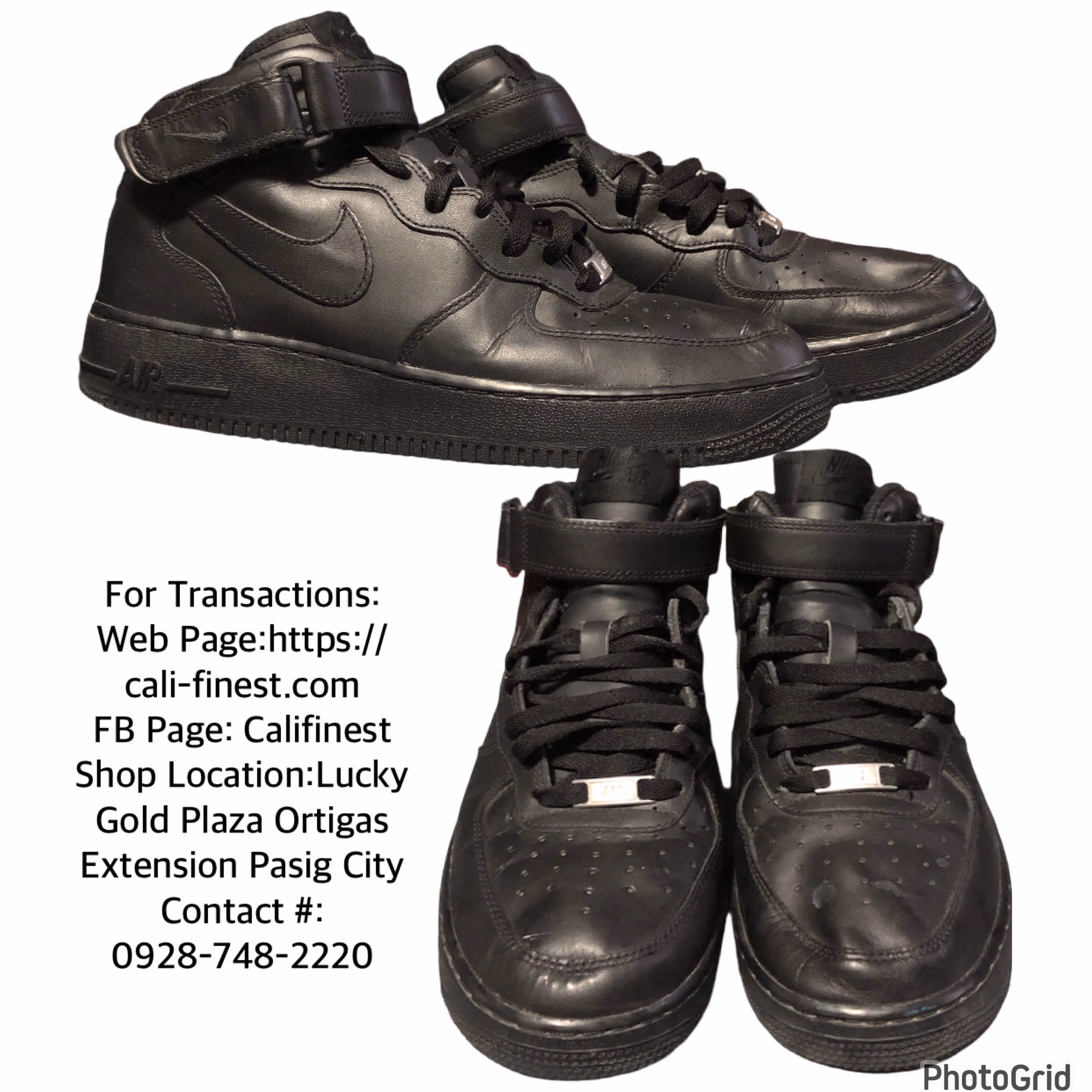 Nike Air Force 1  ‘07 Mid Tripple Black Men’s shoe  S#0046 