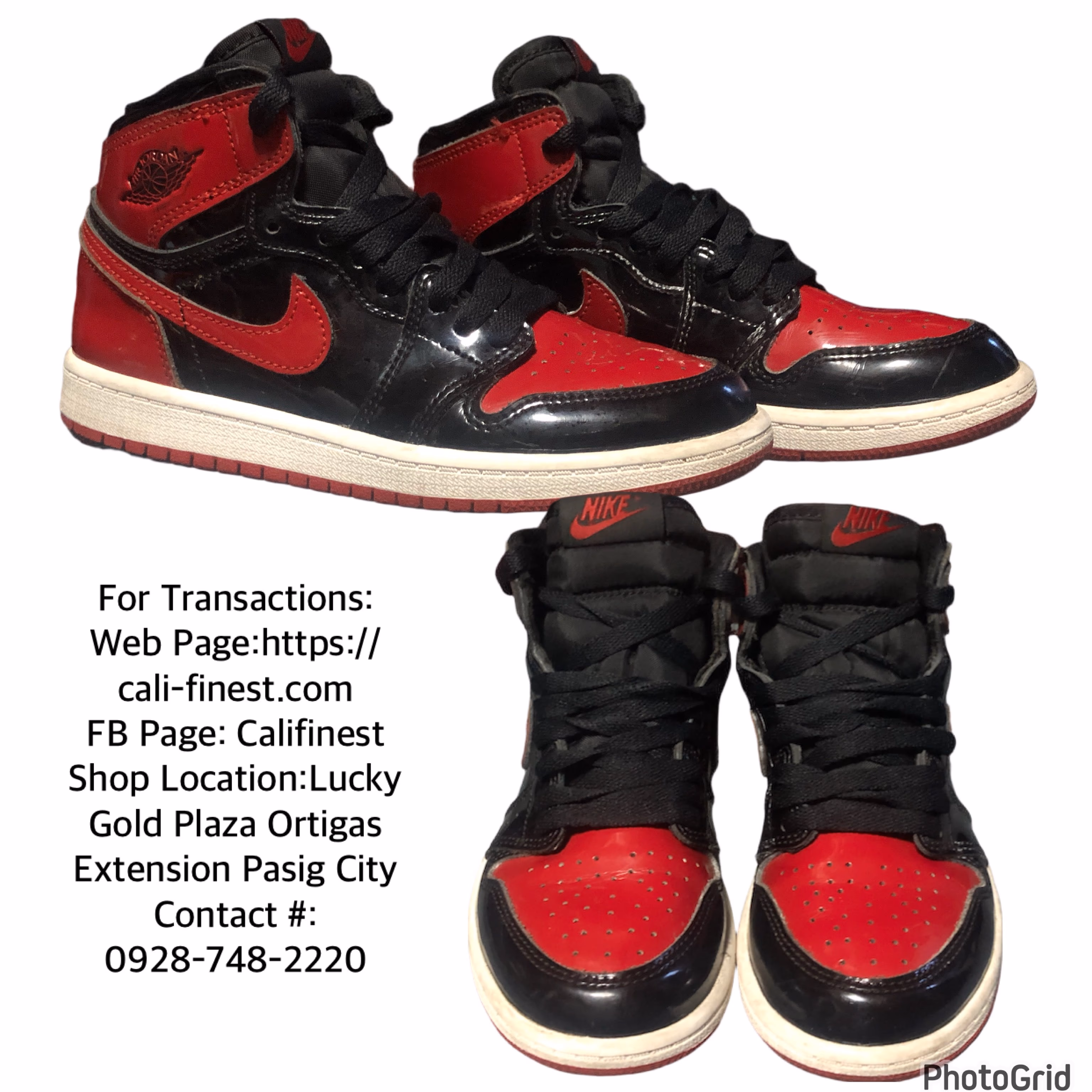 Jordan 1 Retro Patent Bred (PS) OG shoes For Kids  S#0049 
