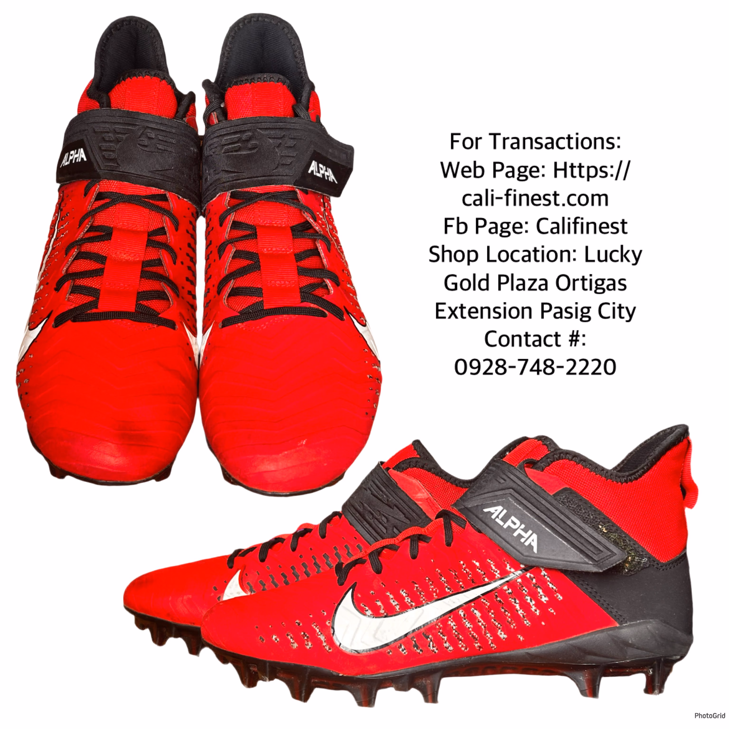 Nike Alpha Menace Pro 2 Mid Football Cleats for Men