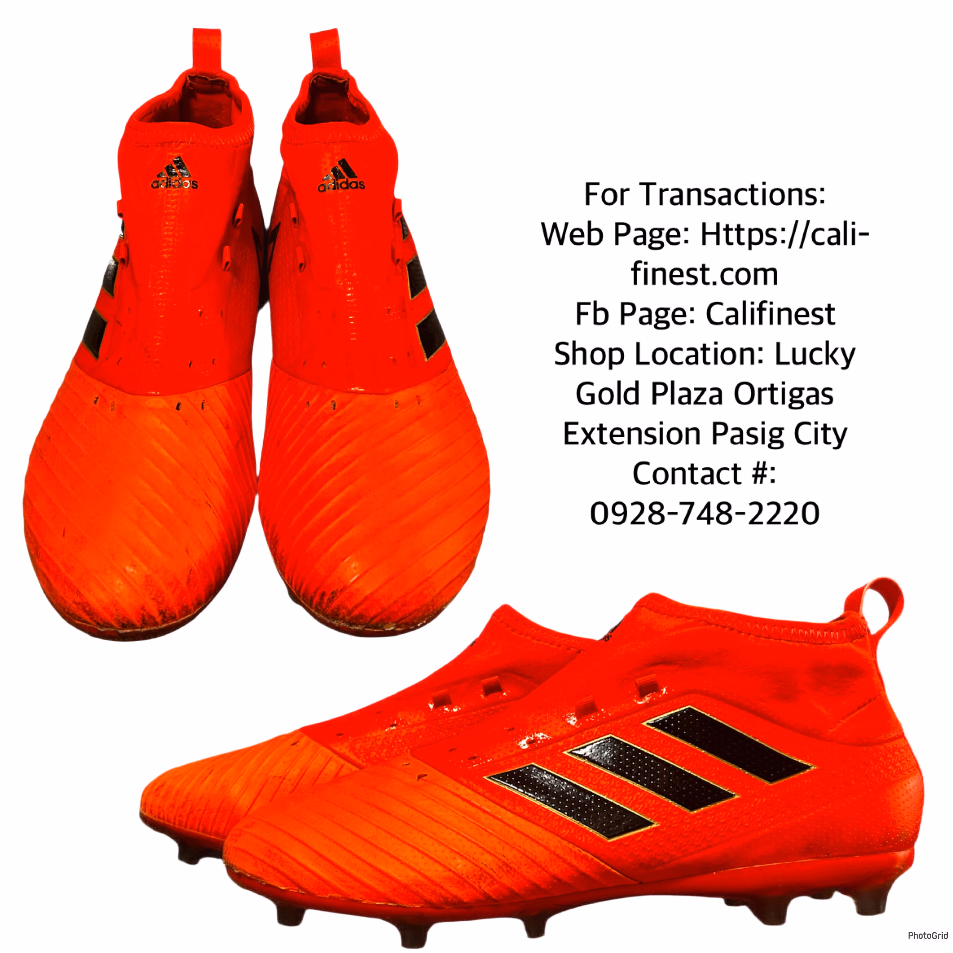 Adidas Ace 17.2 Mens Football Cleats Orange Sport Shoes