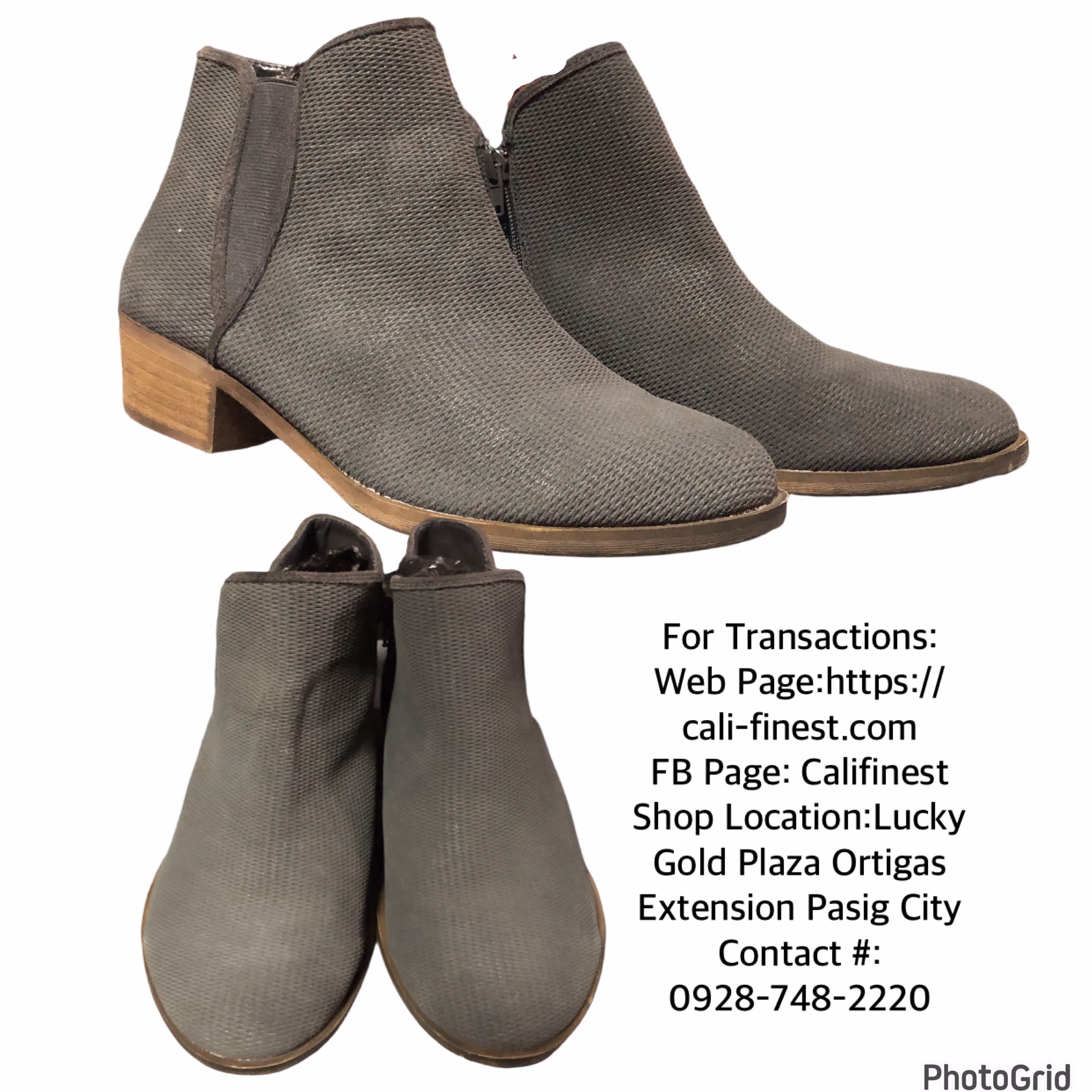 Kensie Gerona side Zip Dark Gray women’s ankle boots  S#0074