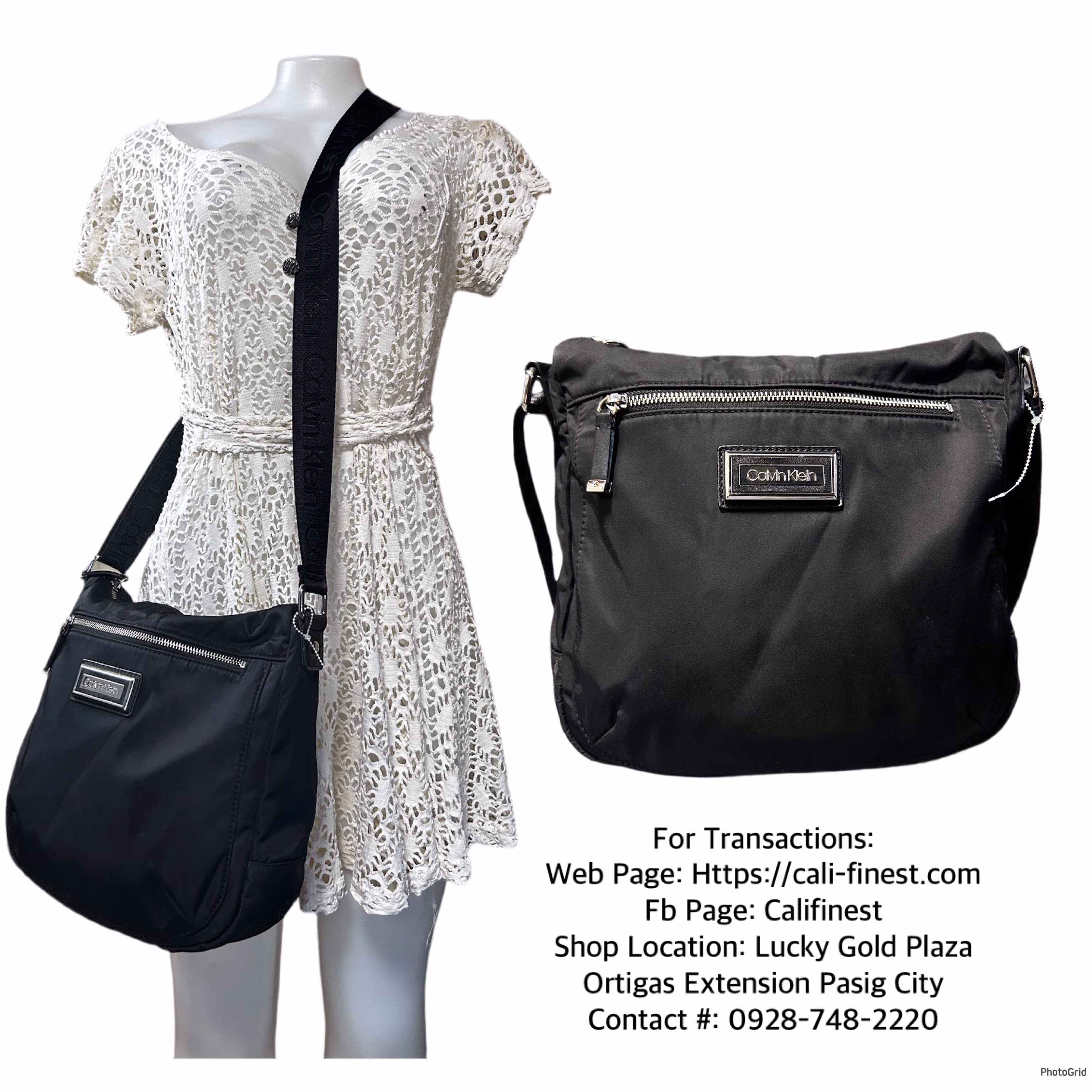 Calvin Klein Nylon Crossbody Black Bag