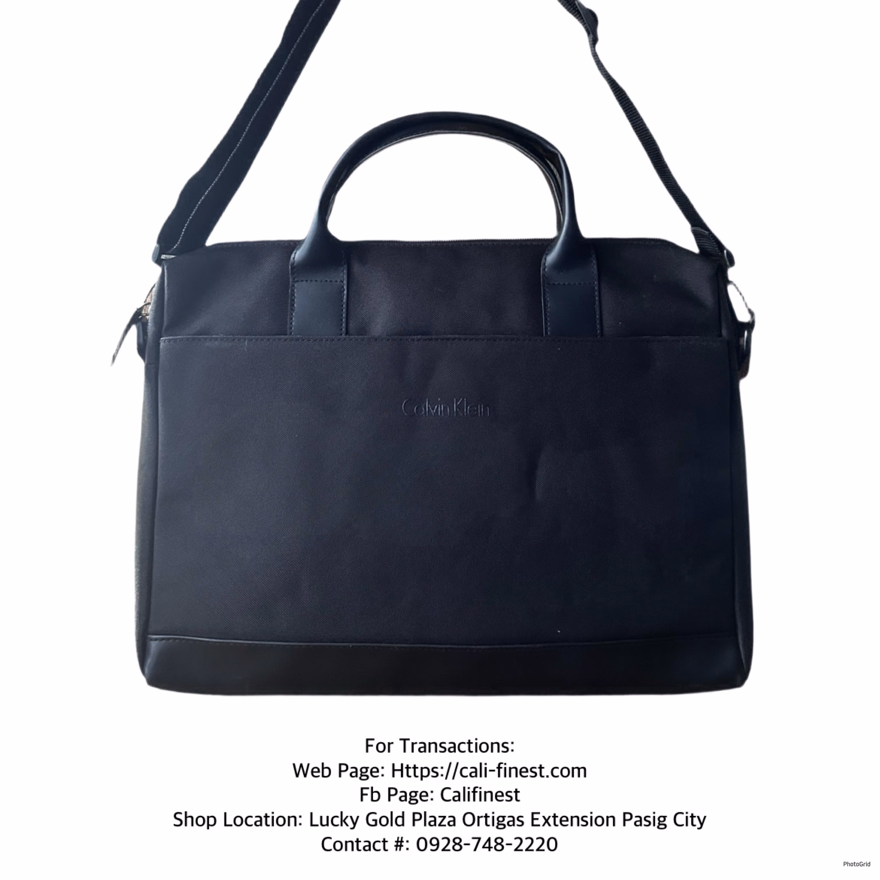 Calvin Klein Black Laptop Bag with strap