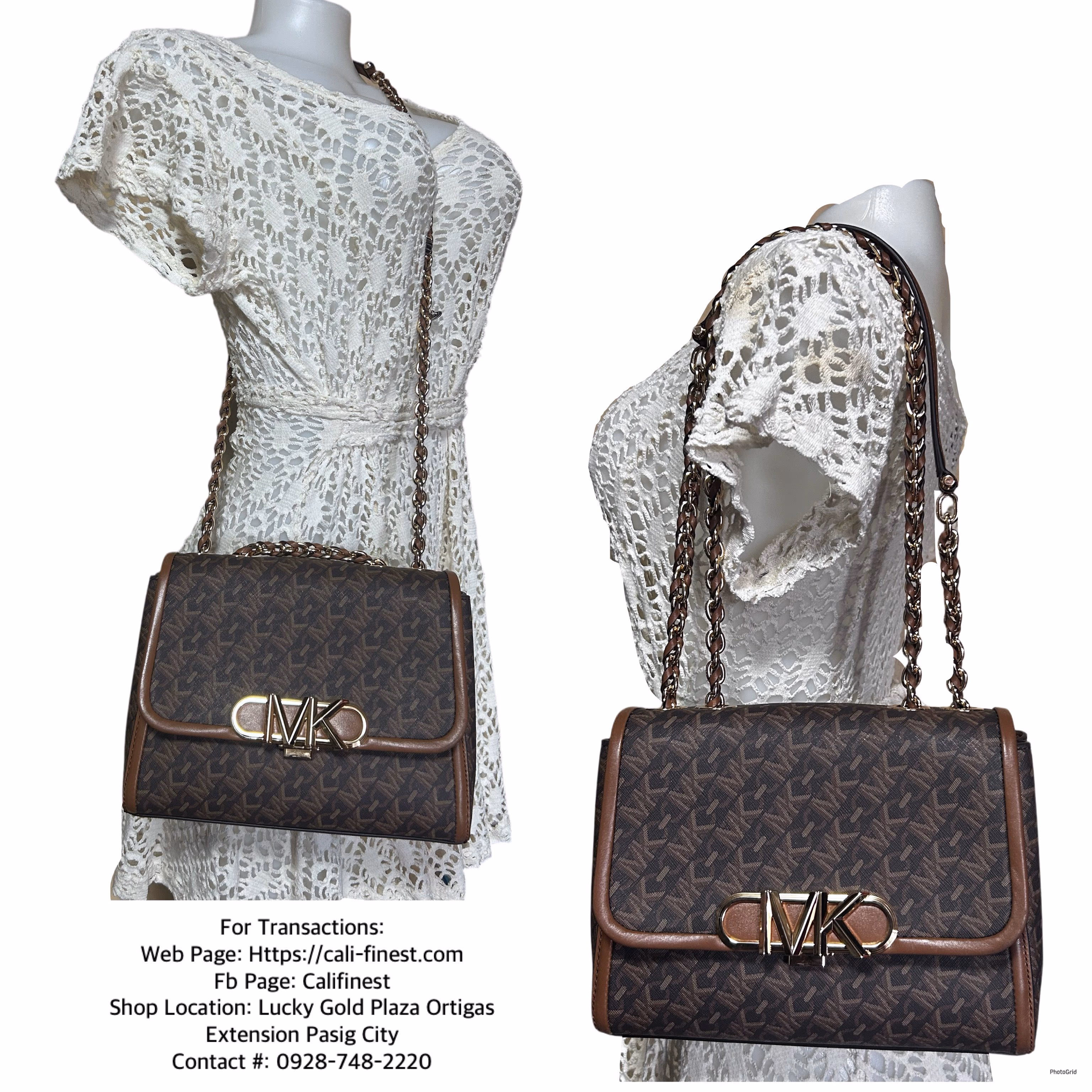 Michael Kors Brown Parker Medium Logo Shoulder Bag