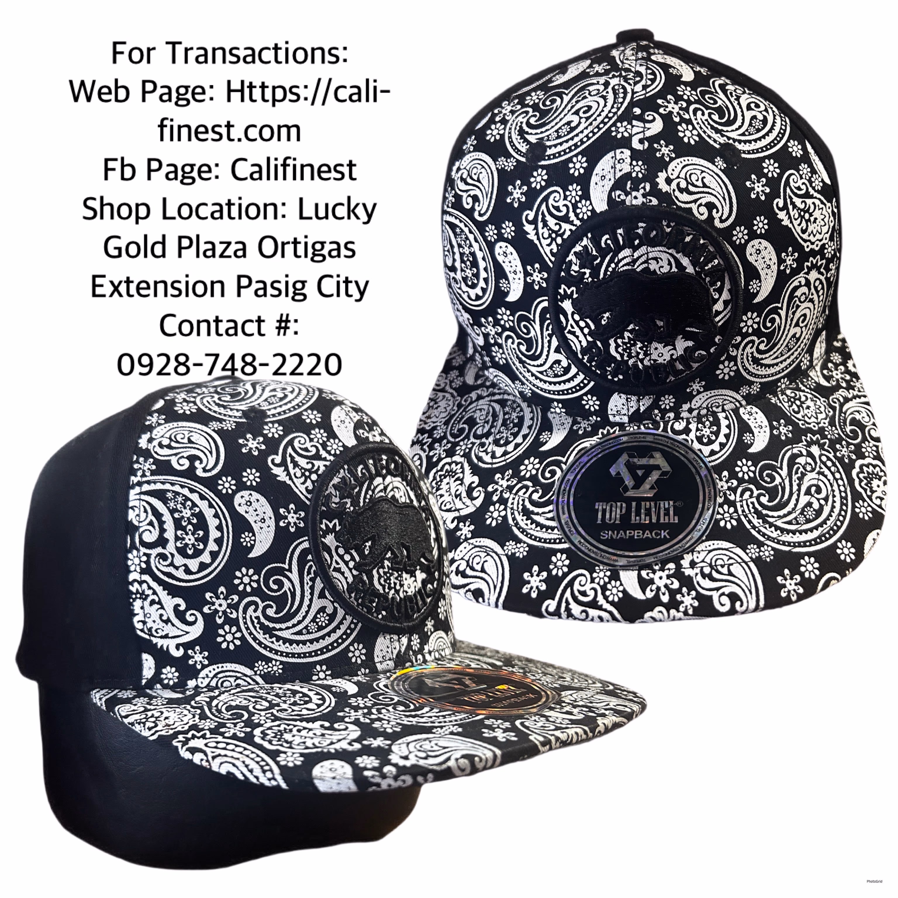 Top Level California Republic Snapback OSFA Hat Cap  C#0011 