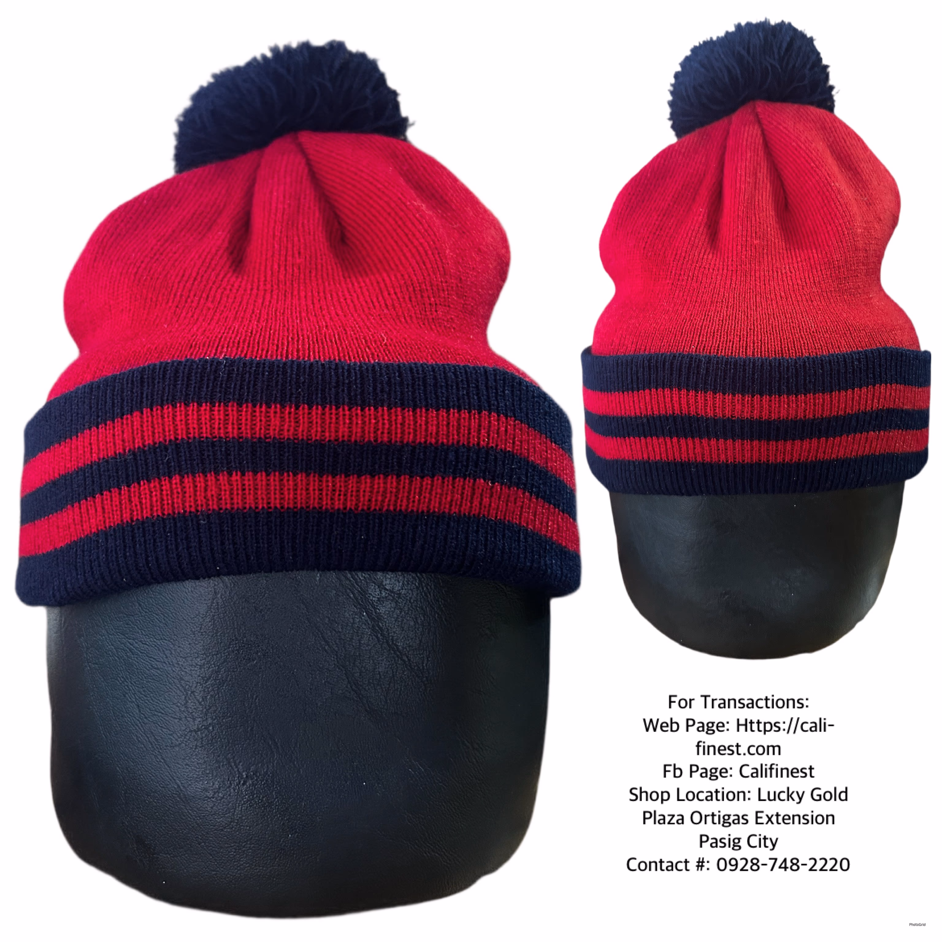 Red And Blue Beanie Hat   C#0026 