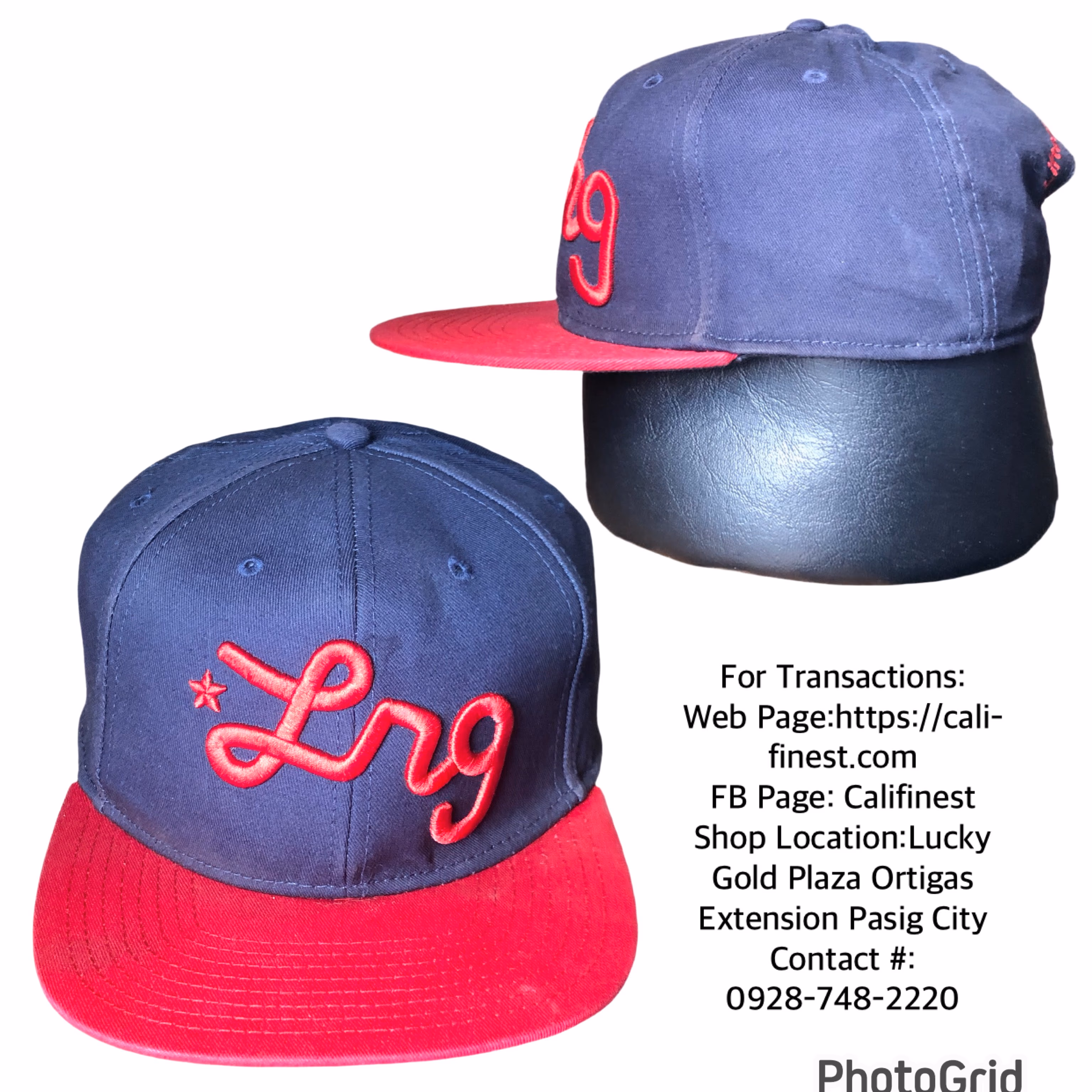 LRG Lifted Script Snapback Hat Blue Red Adjustable Cap