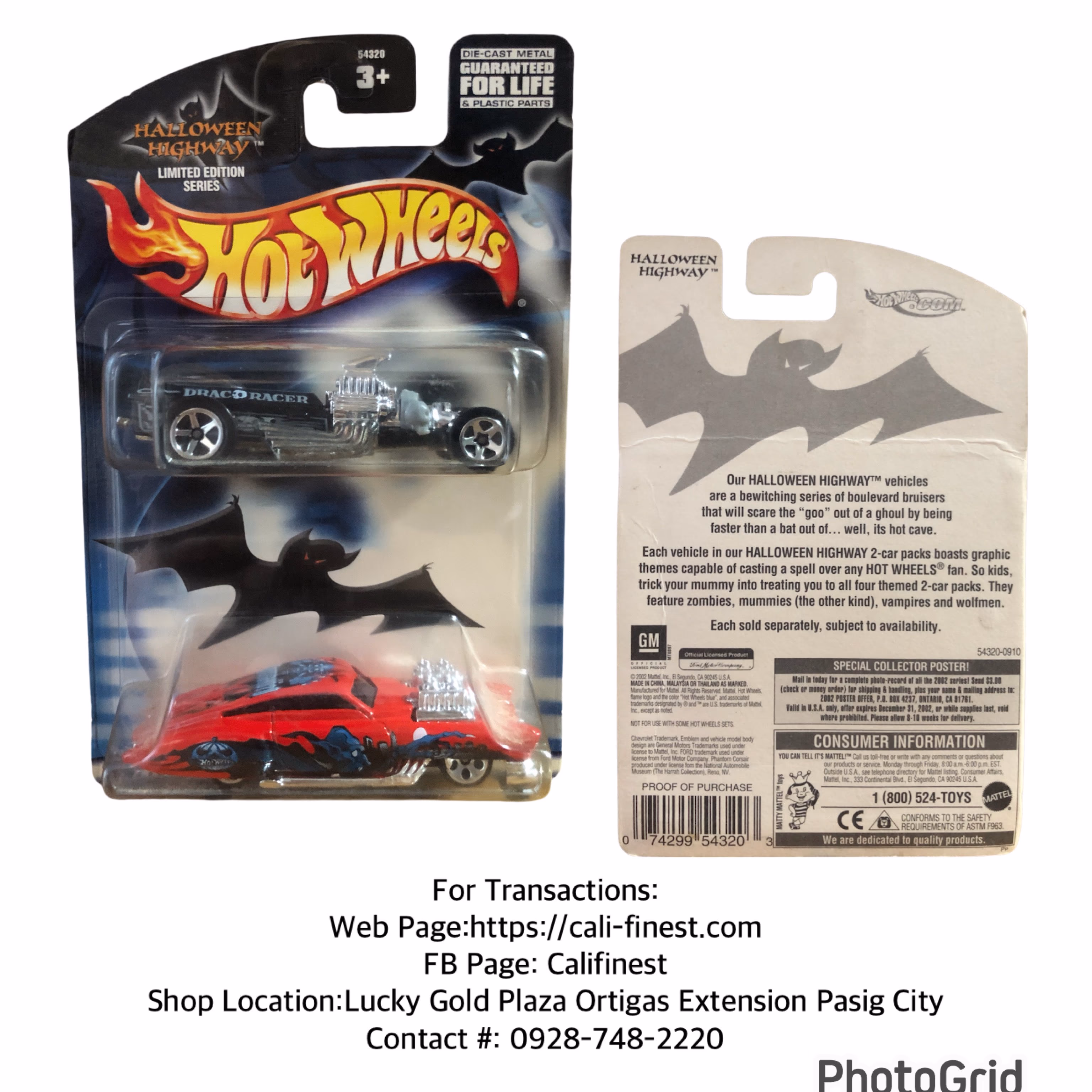 Hot Wheels Halloween Highway Limited Edition Series 2-packs 