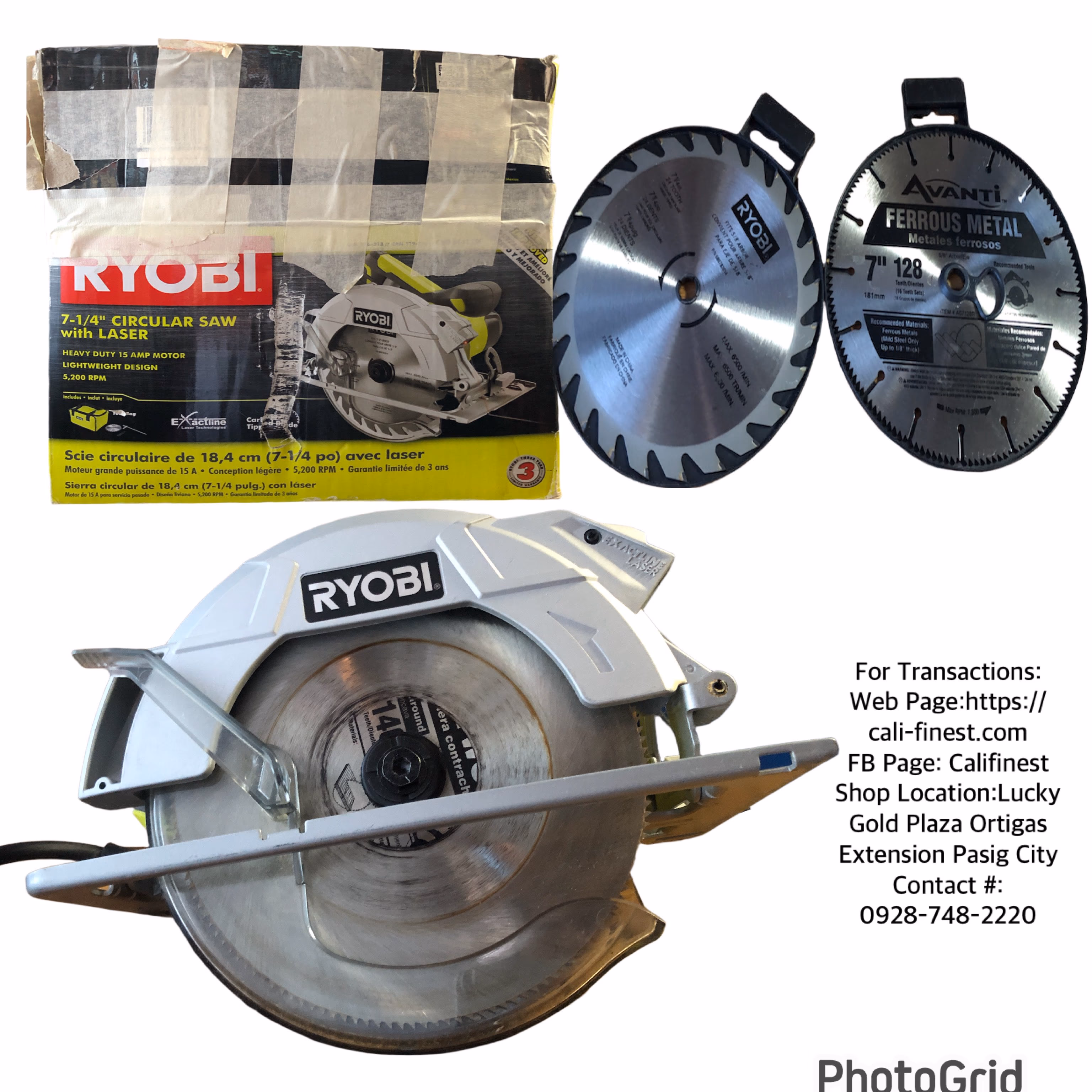 Ryobi CSB144LZ 15AMP 7¼” Corded Circular Saw with Laser Line  PT#004