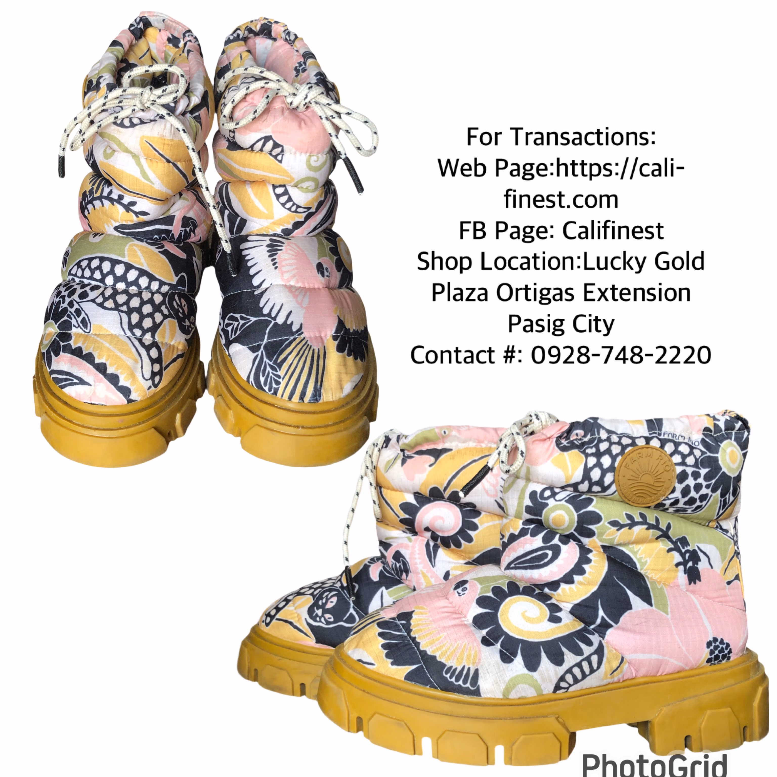 Farm Rio Sand Vintage Forest Lug Sole Boots