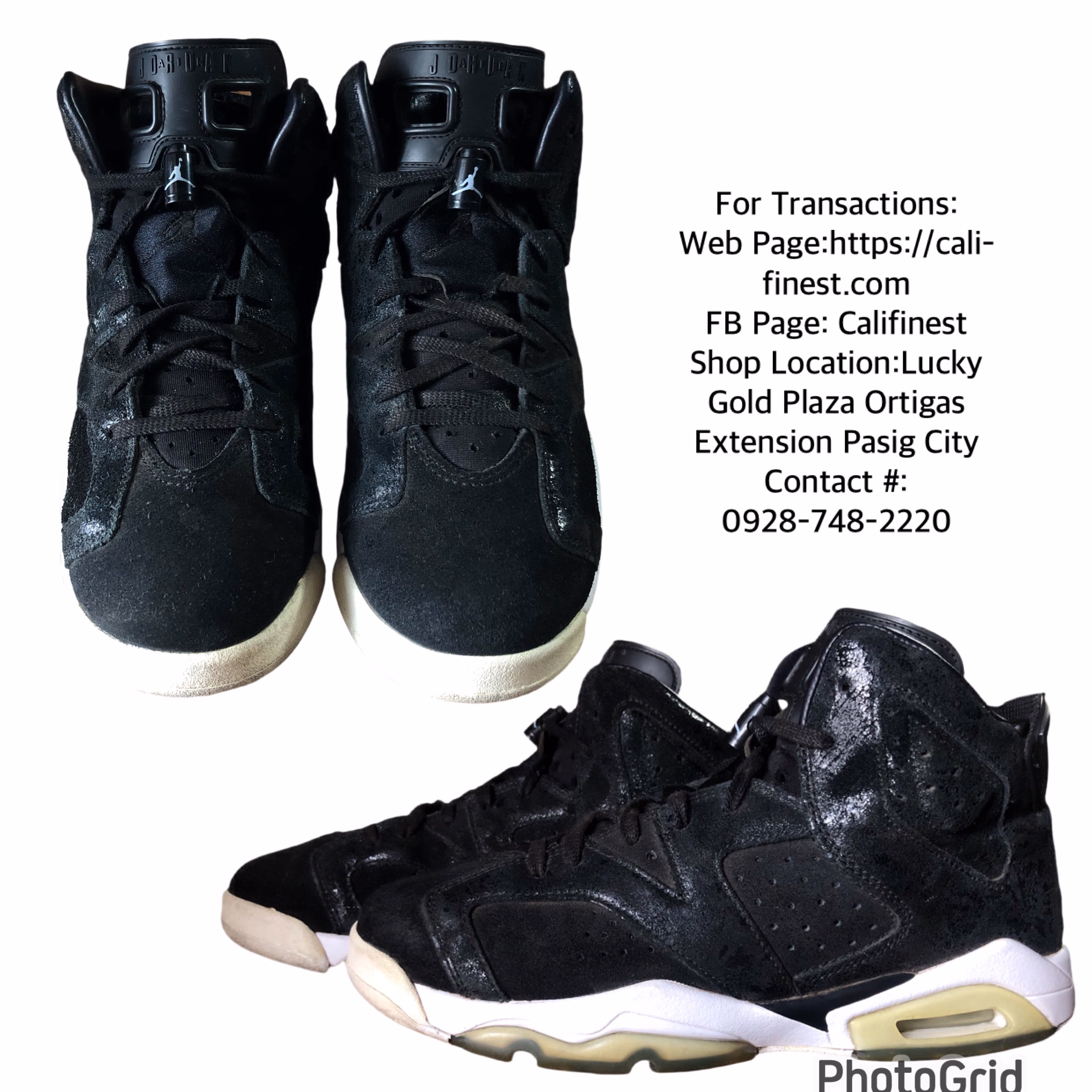 Jordan 6 Retro Heiress Black Suede (GS)
