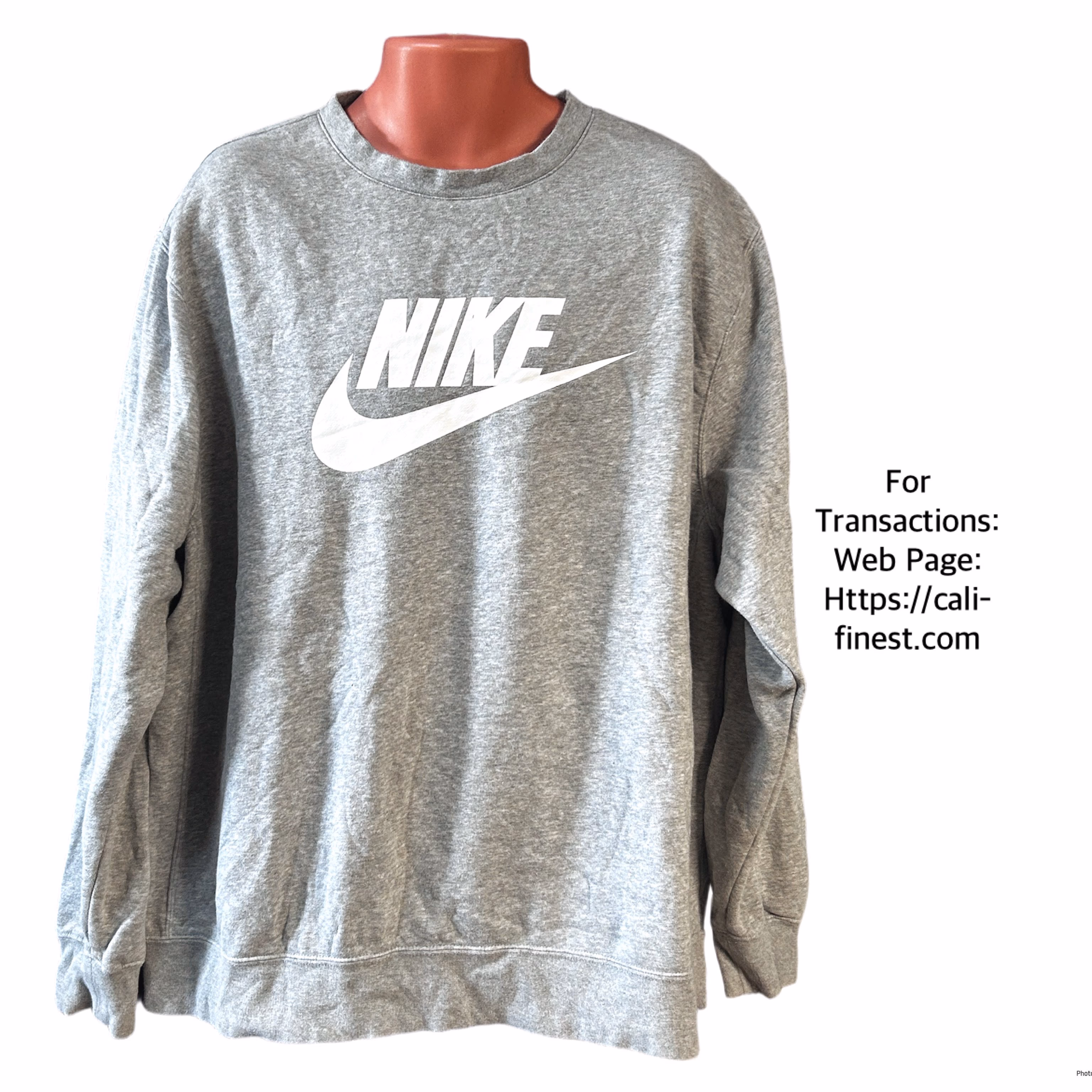 Nike Sweatshirt Jacket Light Gray For Men   J#0037 