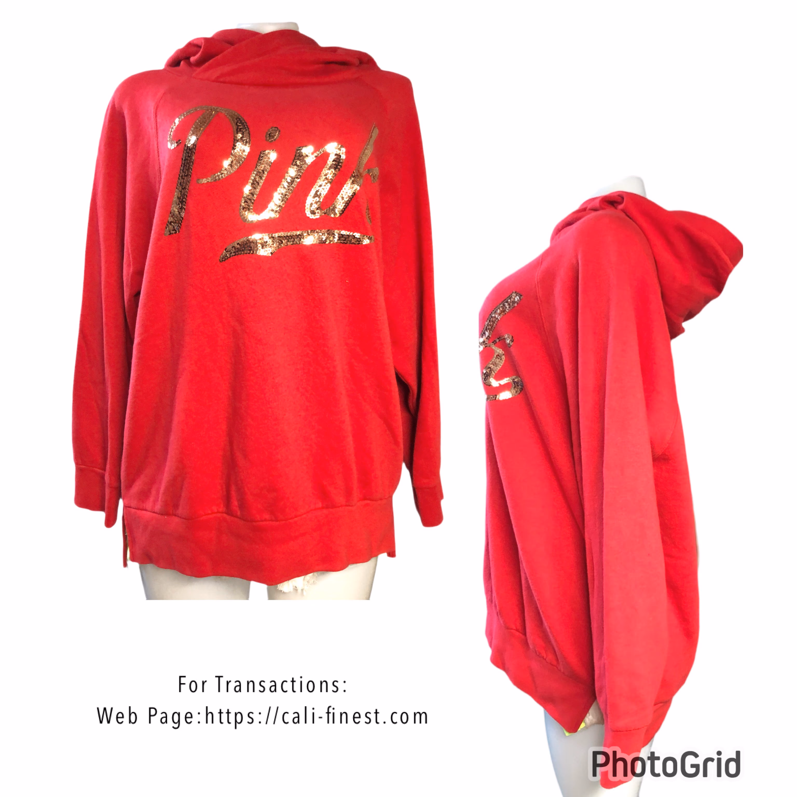 Victoria’s Secret PINK Women’s Red Hoodie size Medium