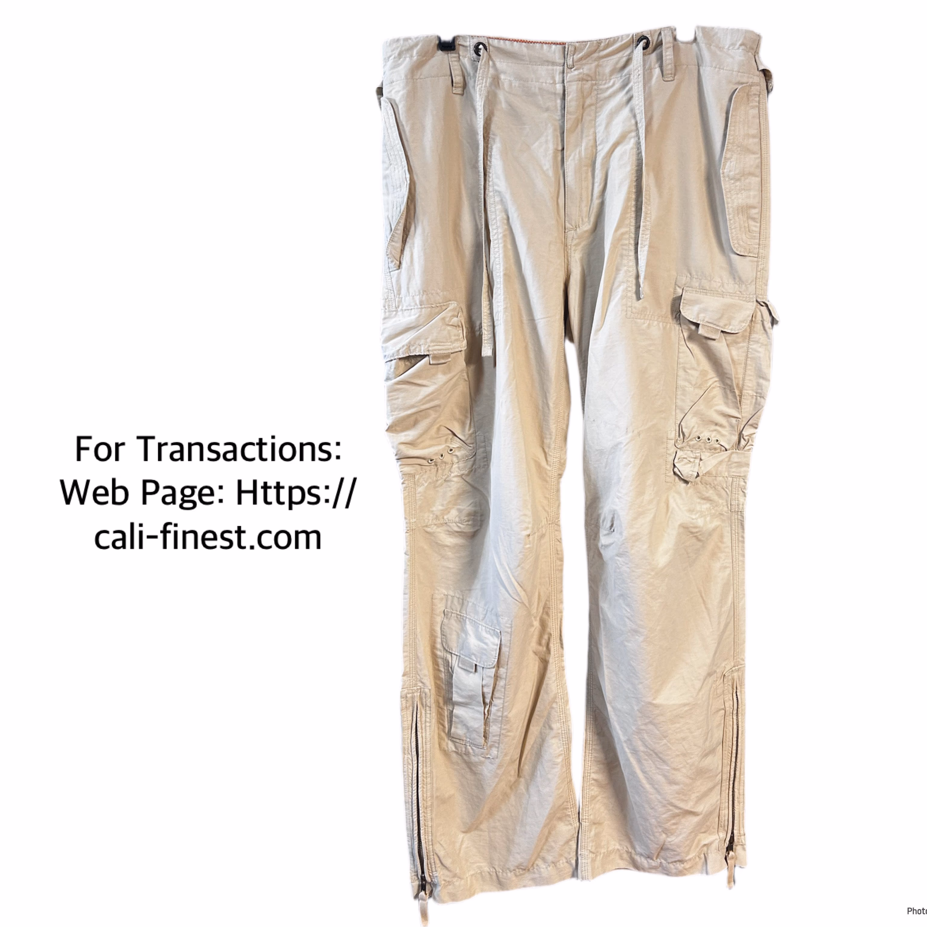 Gap Parachute Pants for Mens Beige Medium 