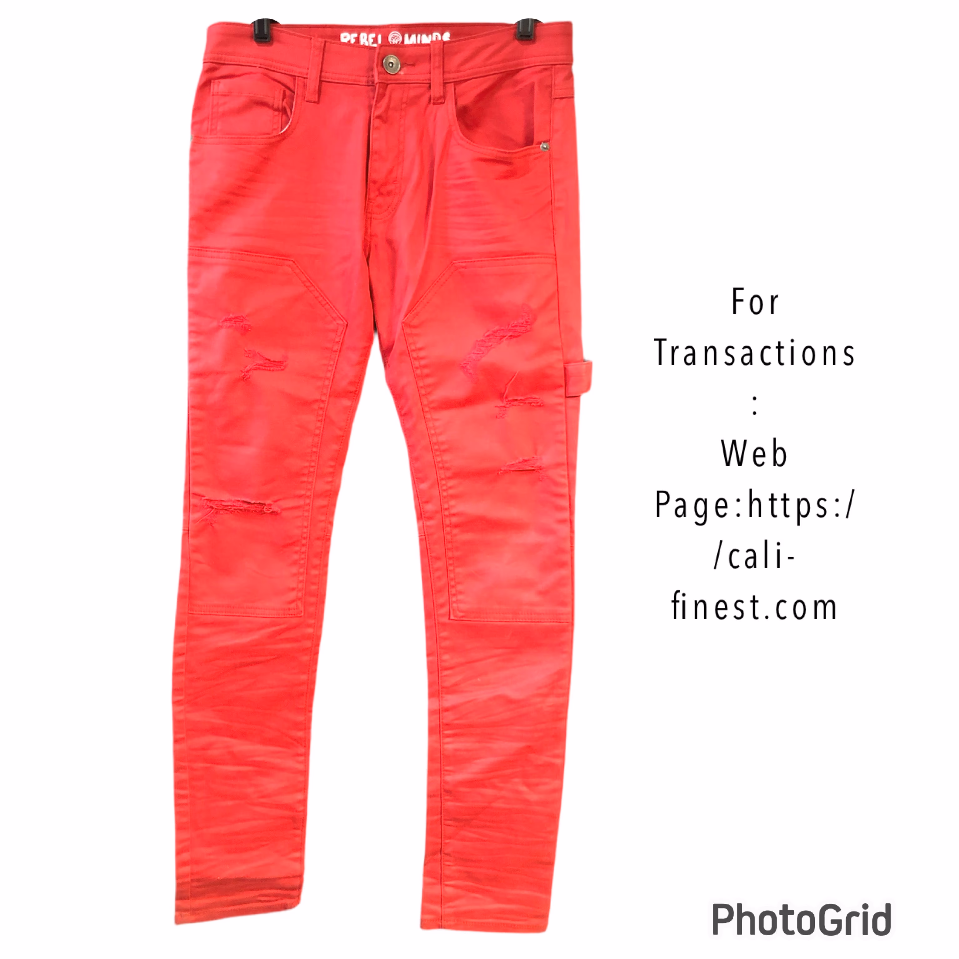 Rebel Minds Womens Red Jeans   B#302 
