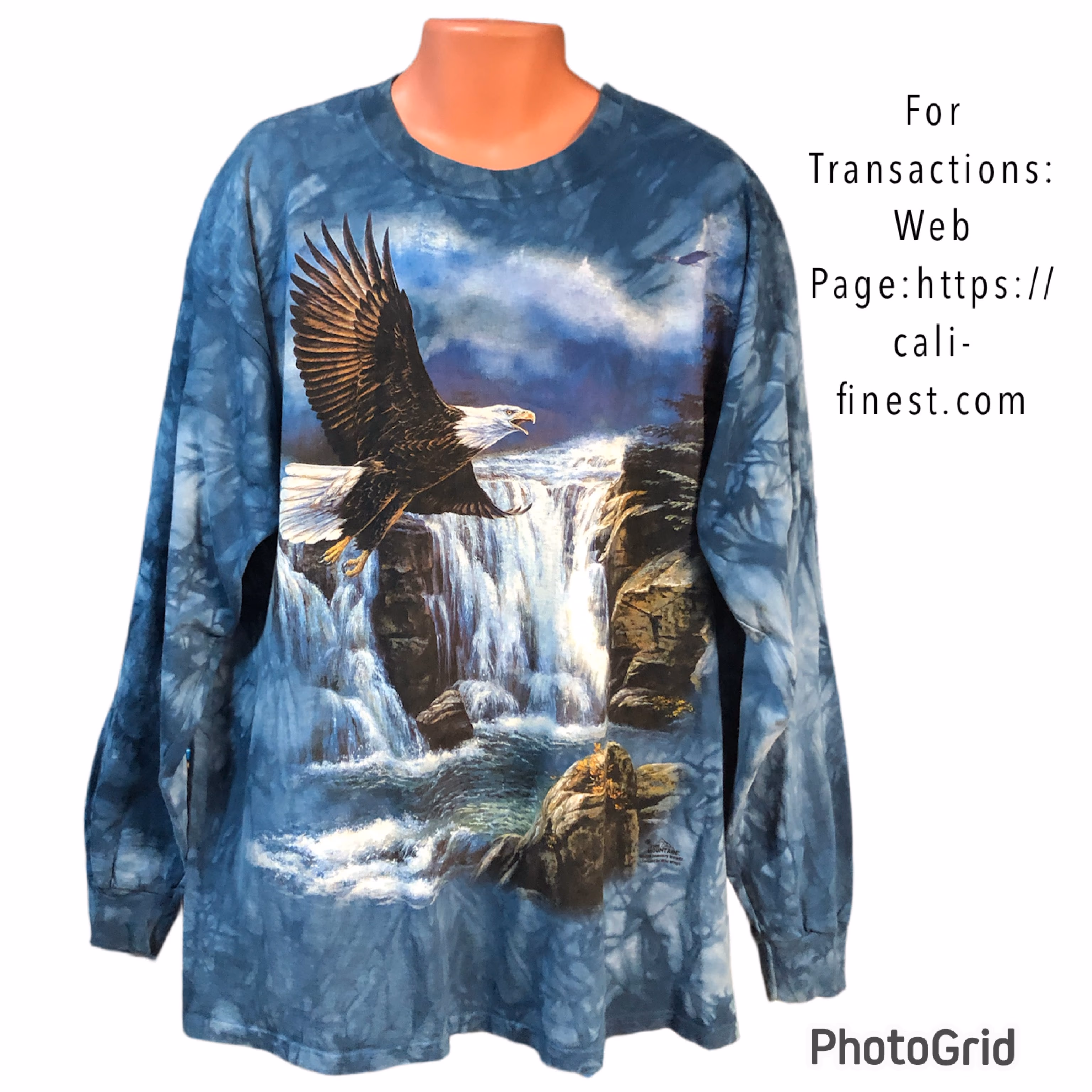 The Mountain Dyed & Printed In USA Men Long Sleeve Shirt   J#0023  