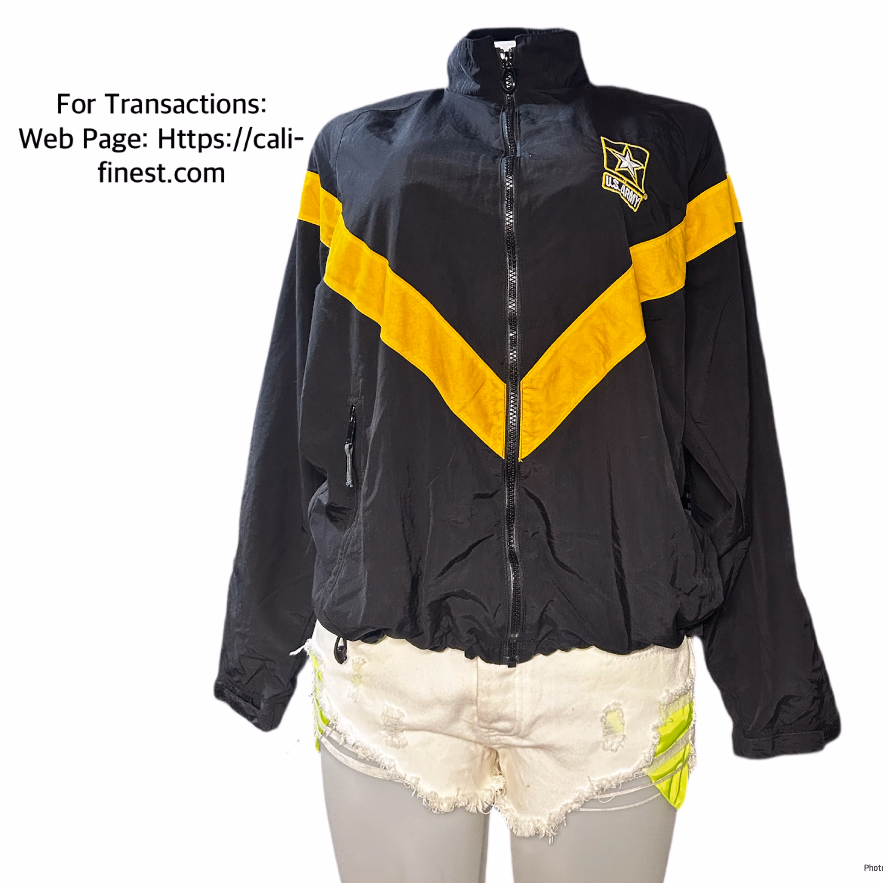 U.S Army Jacket Army Physical Fitness Uniform Medium full Zip