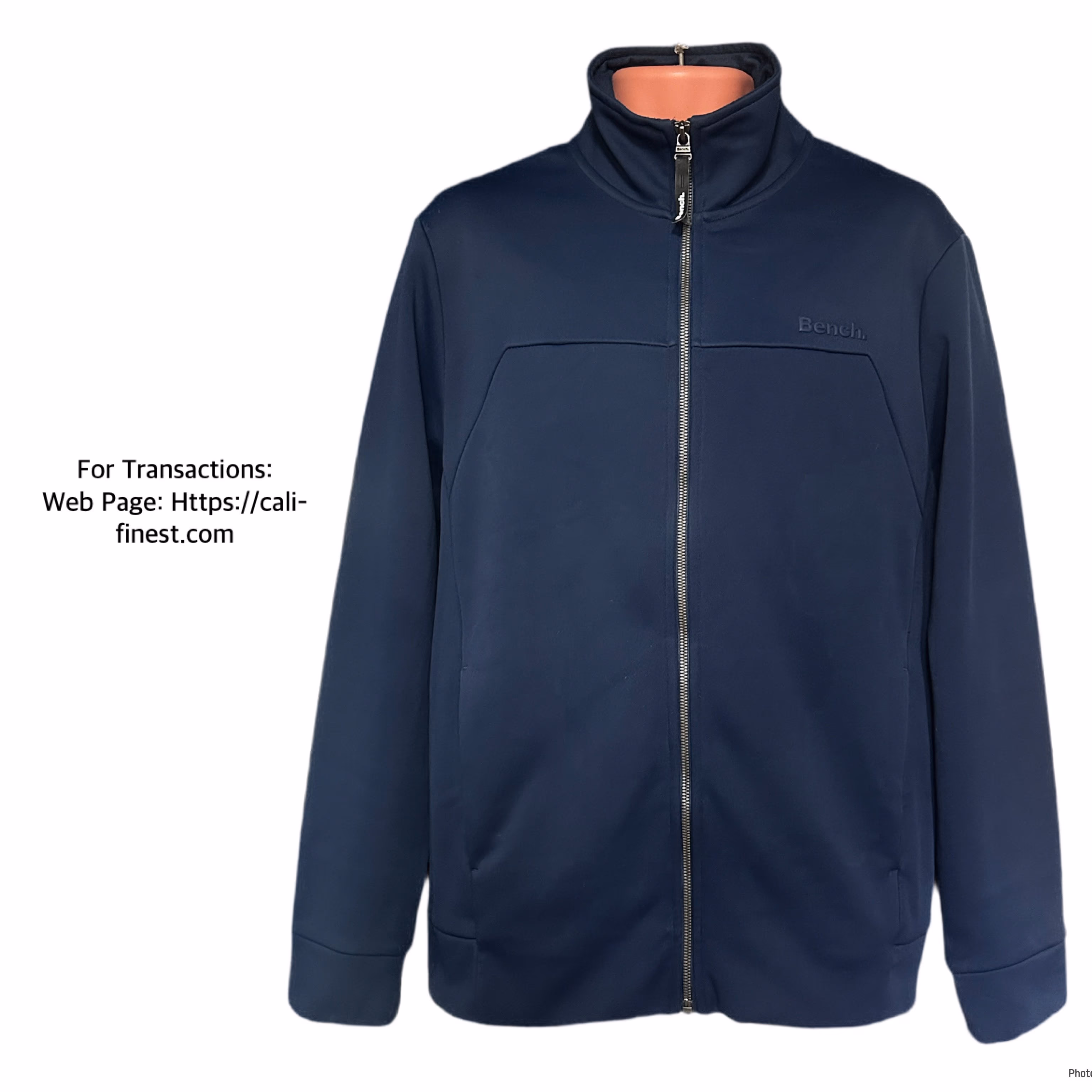 Bench Mens Navy Zip-up Sweater Medium