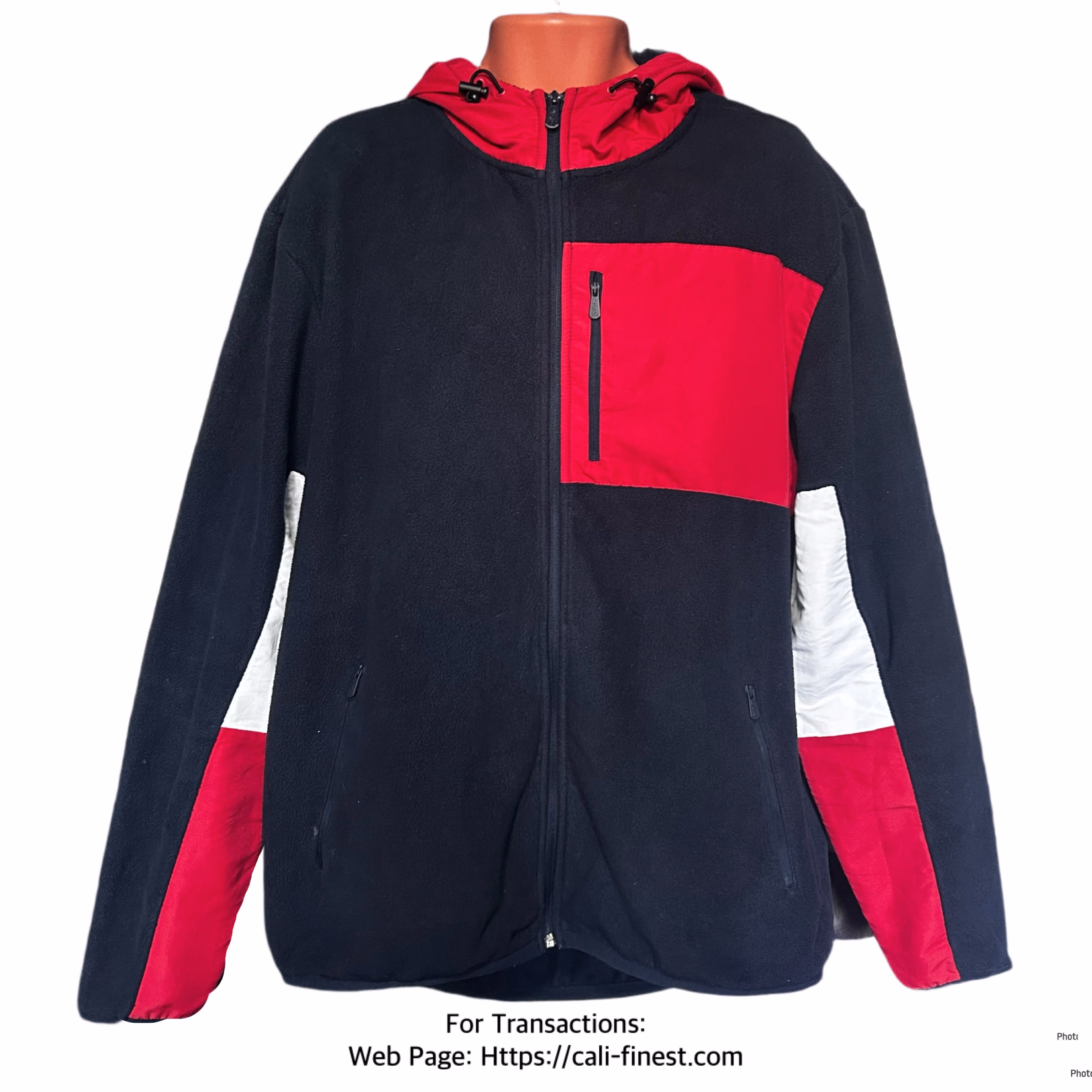 CSG Mens Red and Navy Sweatshir & Hoodie Jacket size XL