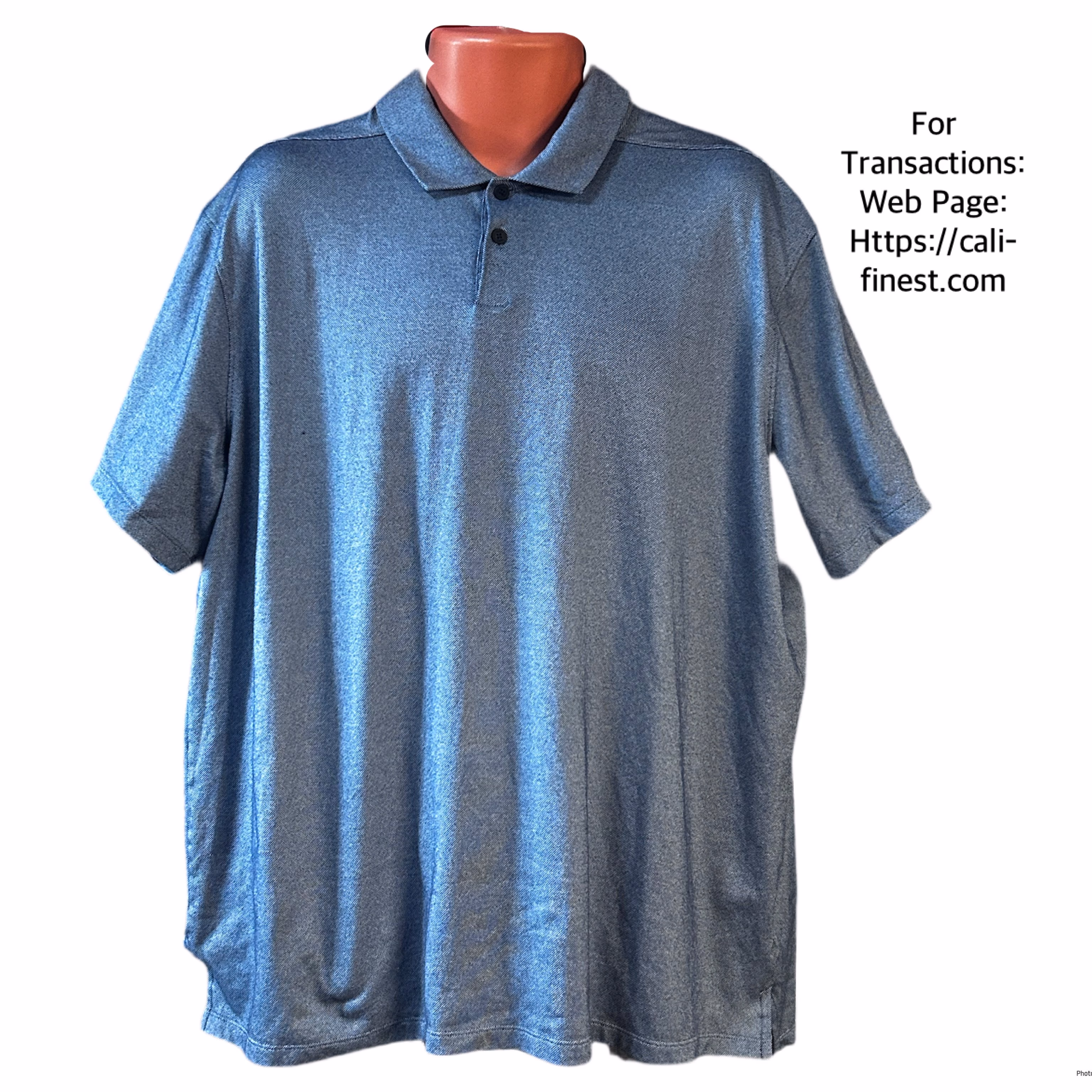 Nike Dri-Fit Standard Fit Blue/Gray  Polo Short Sleeve Shirt For Men   T#0043 