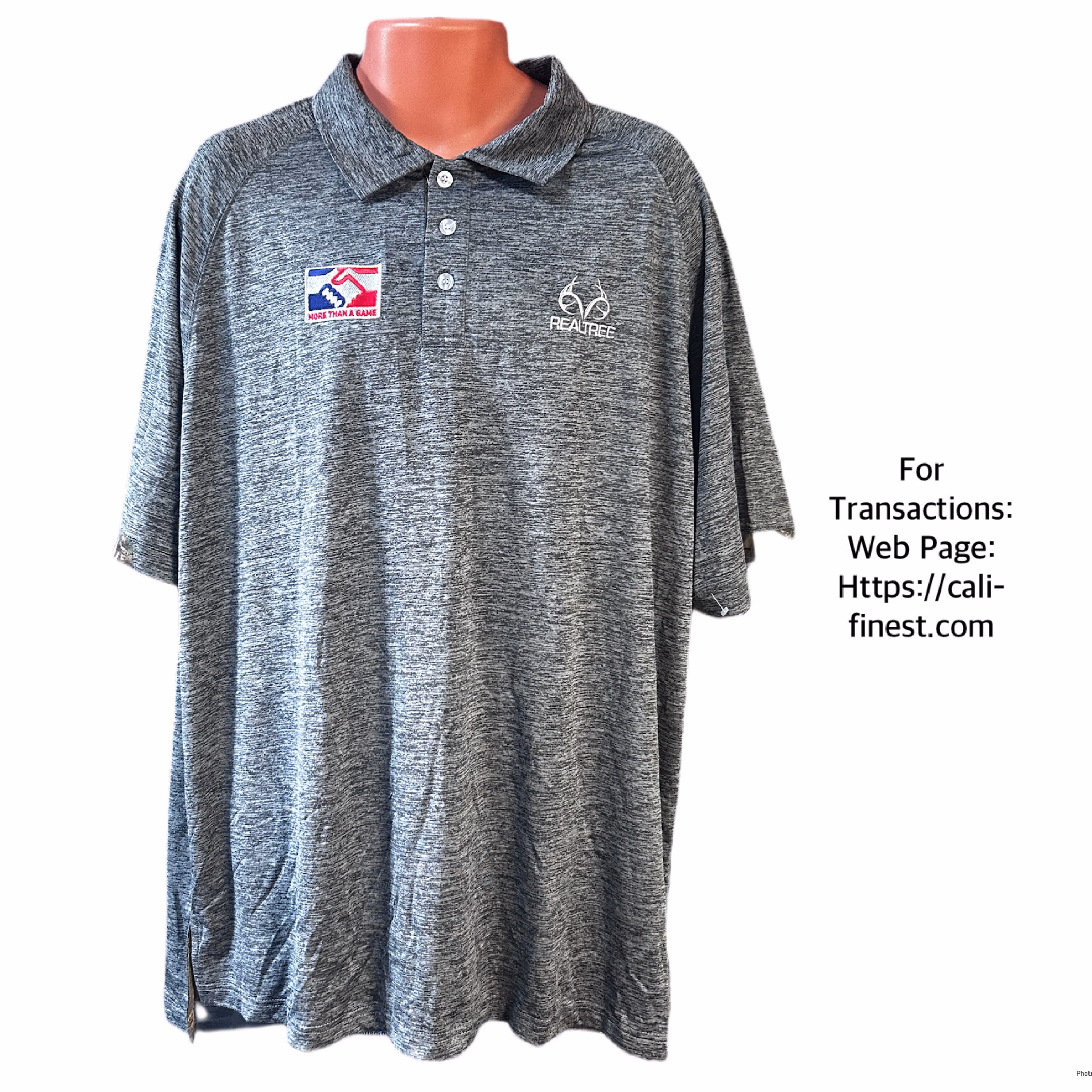 Realtree colosseum own the stands Polo Short Sleeve Shirt For Men XL  T#0044 