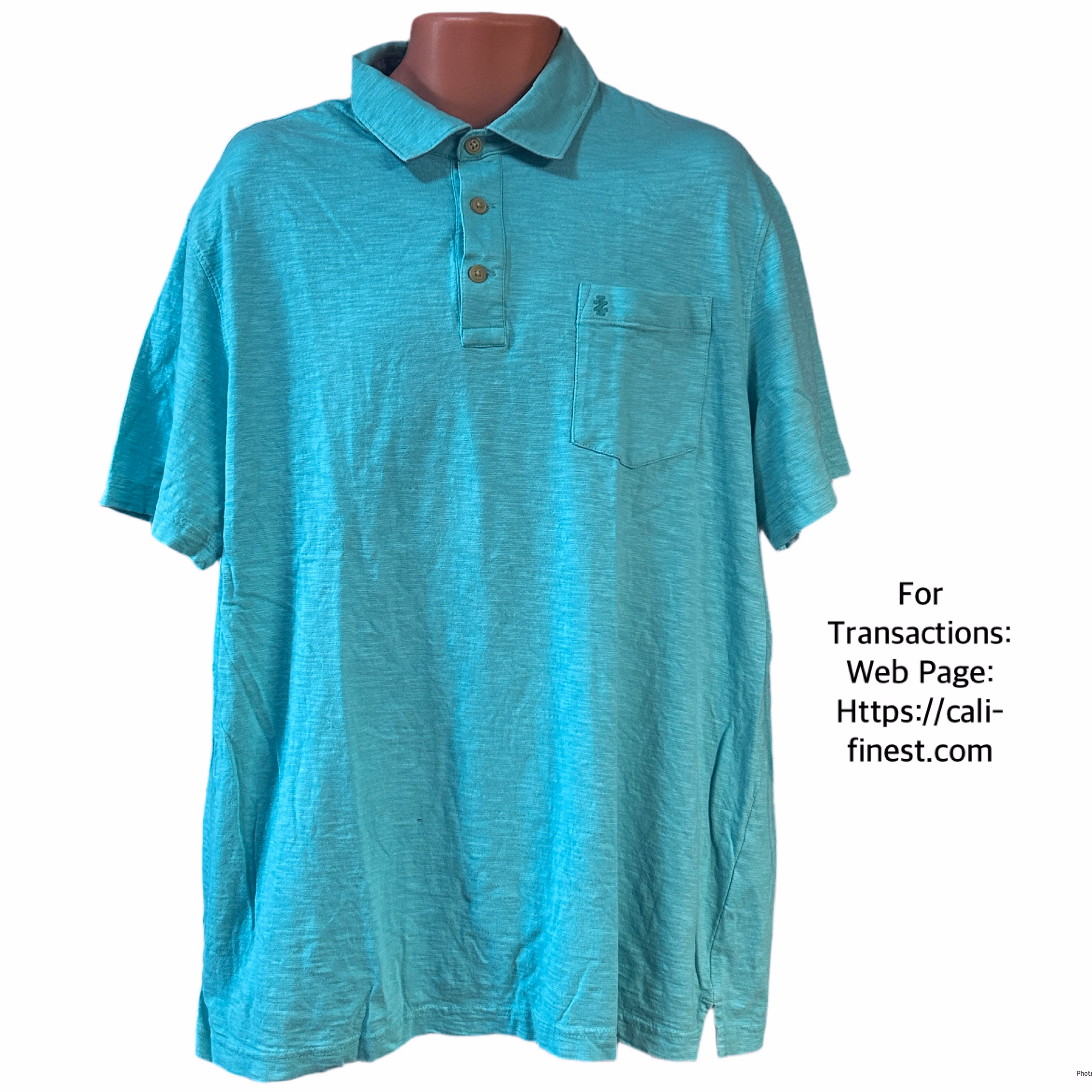 IZOD Mint Green Polo Short Sleeve Shirt For Men   T#0042 