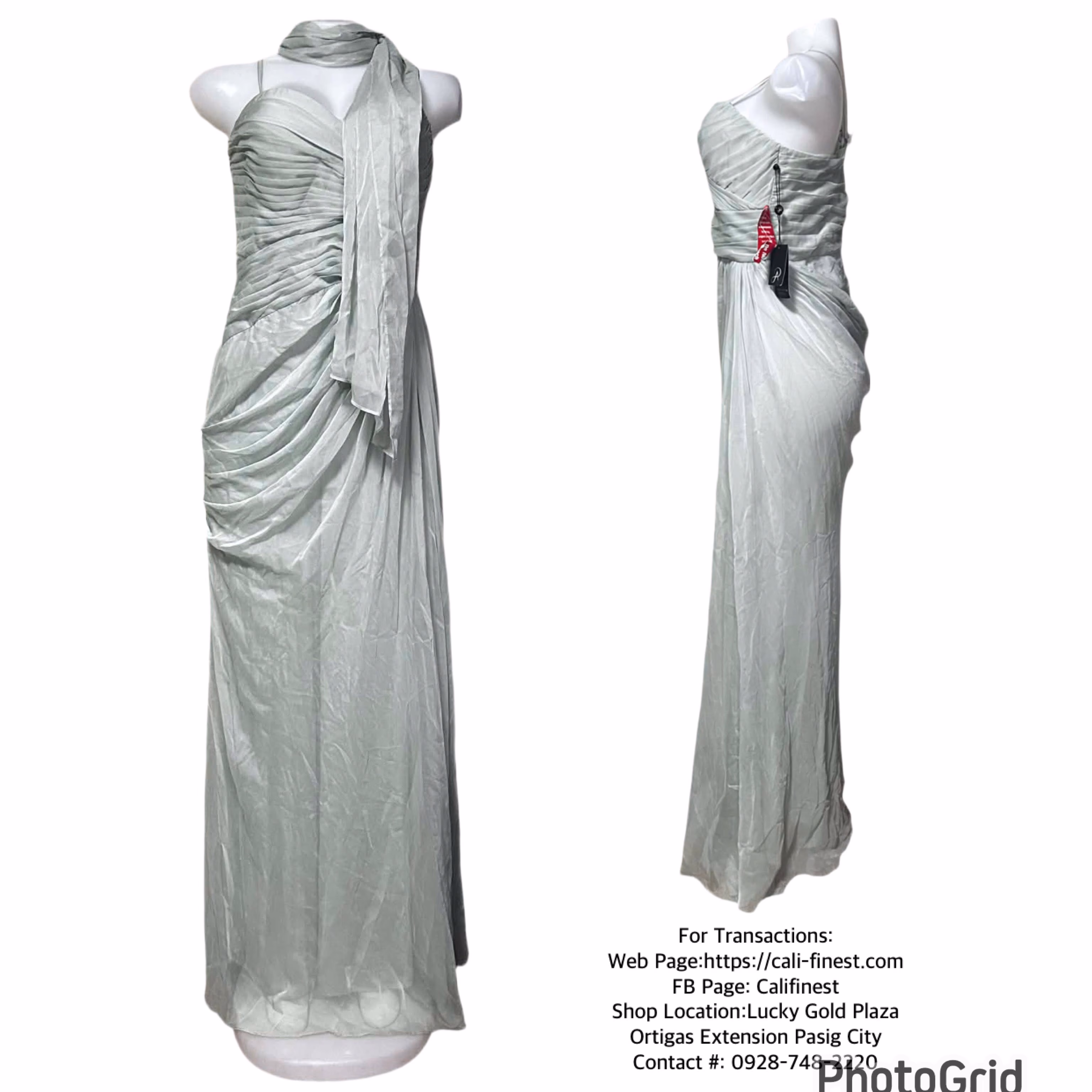 Adrianna Papell Green Strap/Strapless Long Dress UK 14 Brandnew