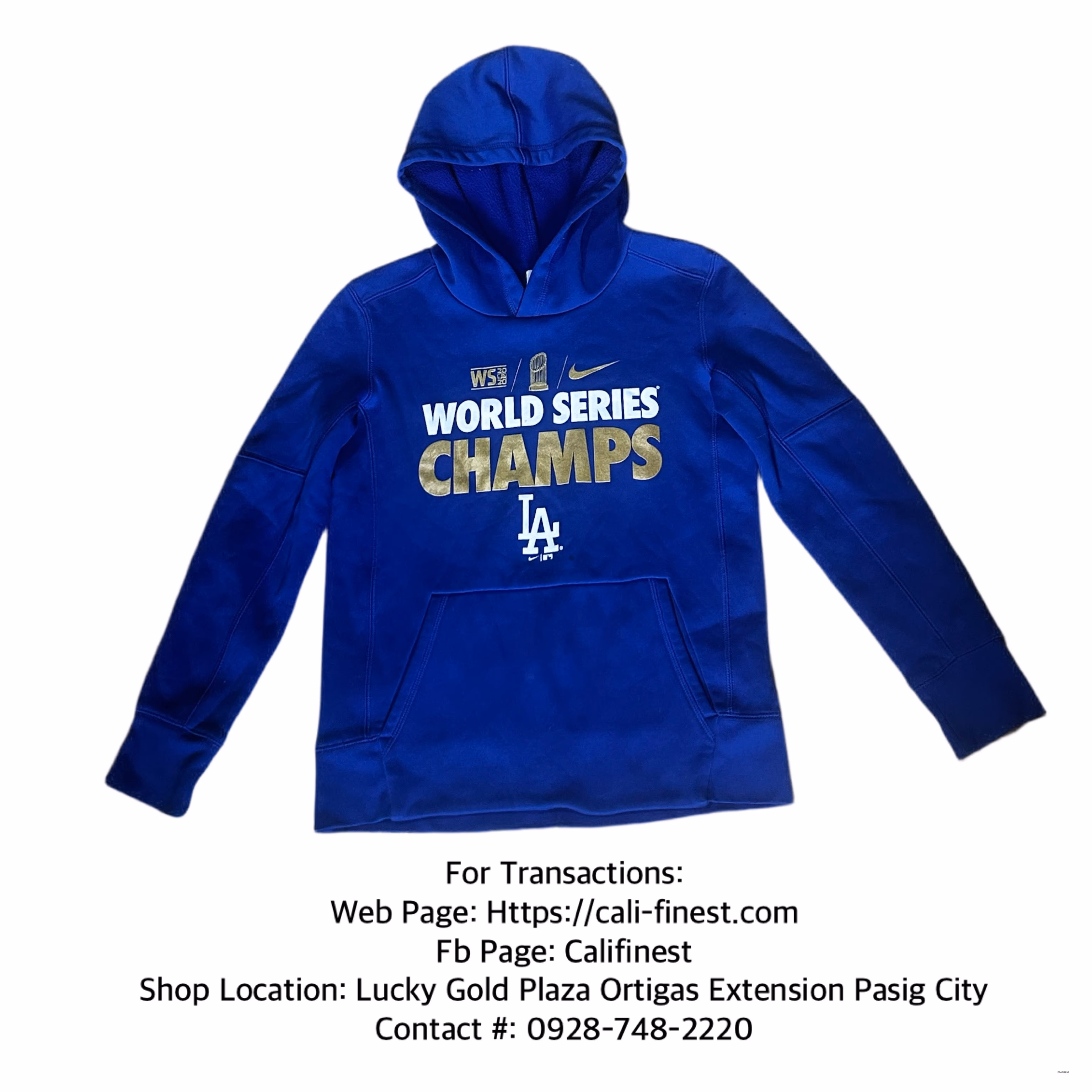 Youth Los Angeles Dodgers Nike Royal 2020 World Series Champion Gold Fleece Pullover Hoodie 